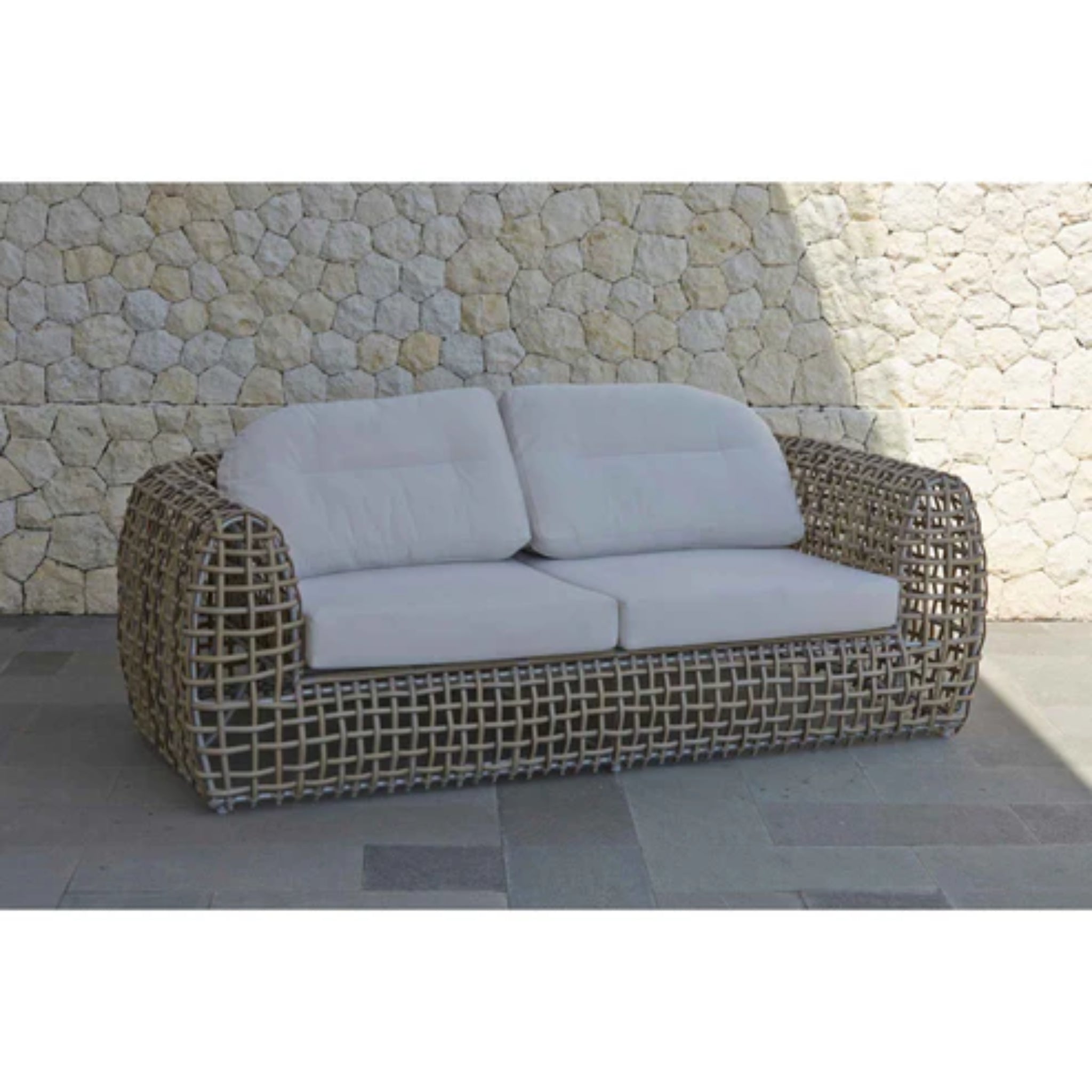 Skyline Design Dynasty Sofa – Mushroom Woven Fiber | Outdoor Sofa