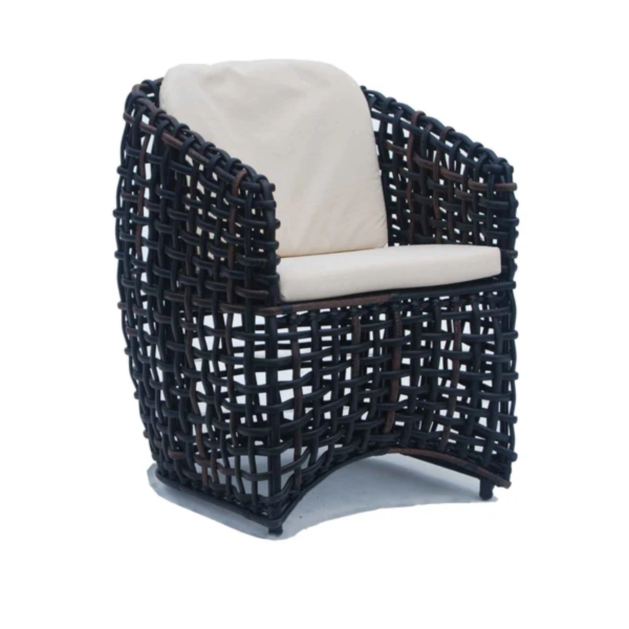 Skyline Design Dynasty Dining Armchair – Mushroom Woven Fiber | Outdoor Dining Chair