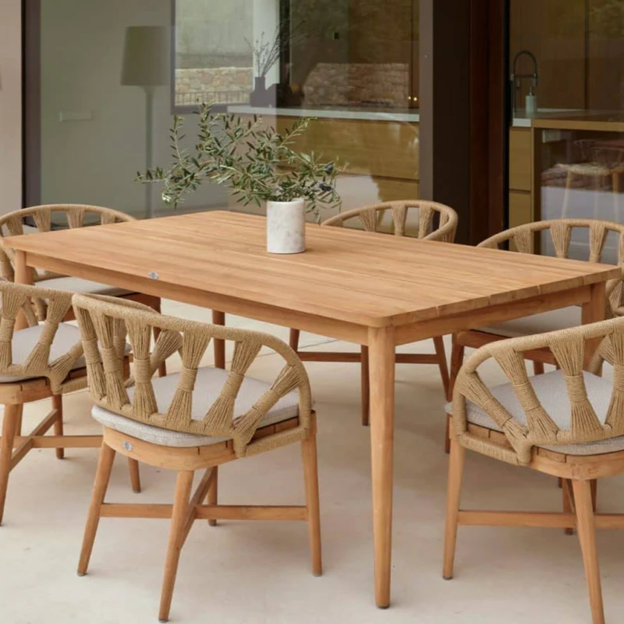 Skyline Design Krabi Rectangular Dining Table – Teak | Outdoor Dining Table