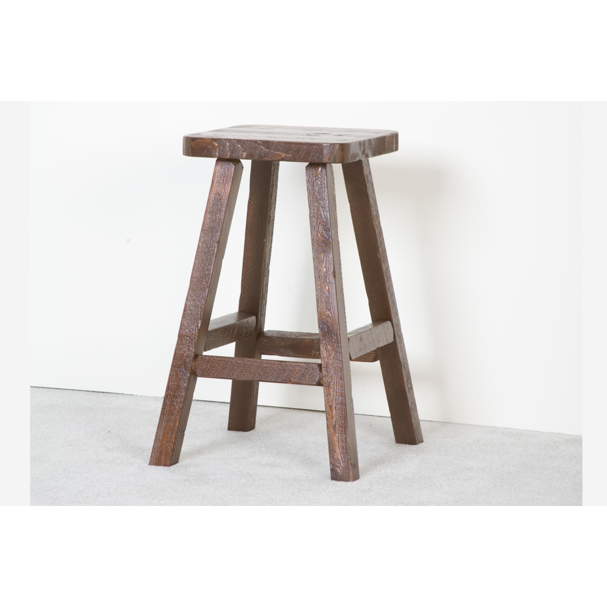 Viking Log Furntiure Barnwood Pub Stool 30"