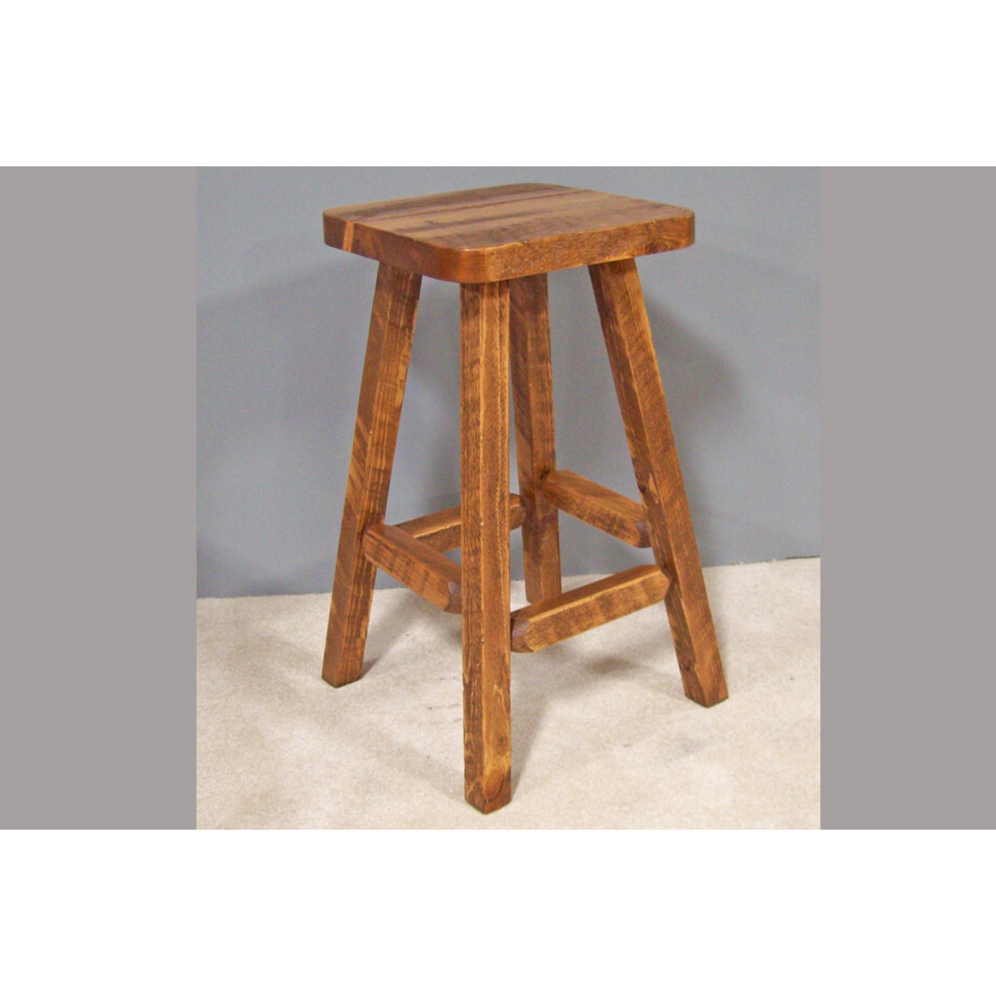 Viking Log Furntiure Barnwood Pub Stool 30"