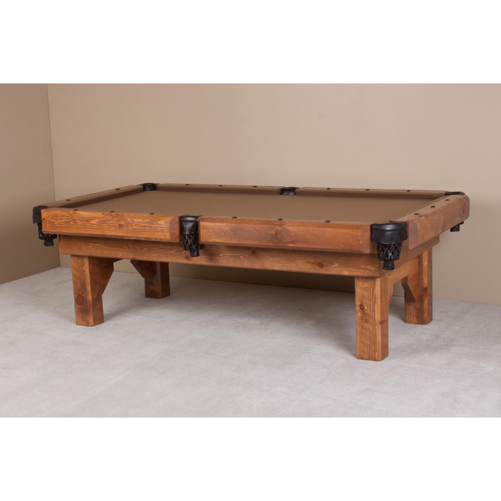 Viking Log Furniture Barnwood Timber Lodge Pool Table