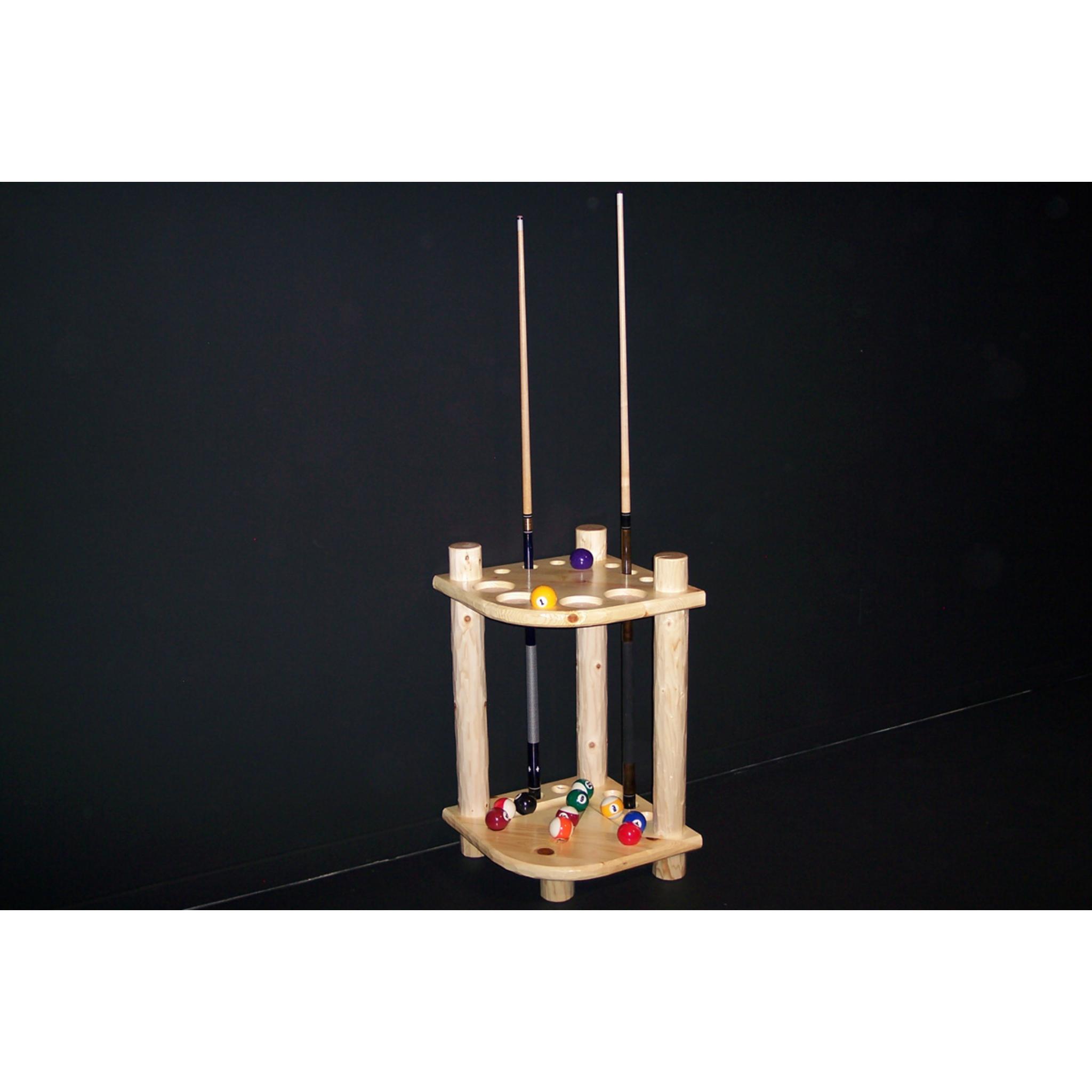 Viking Log Furniture Log Cue Rack with Four Styles