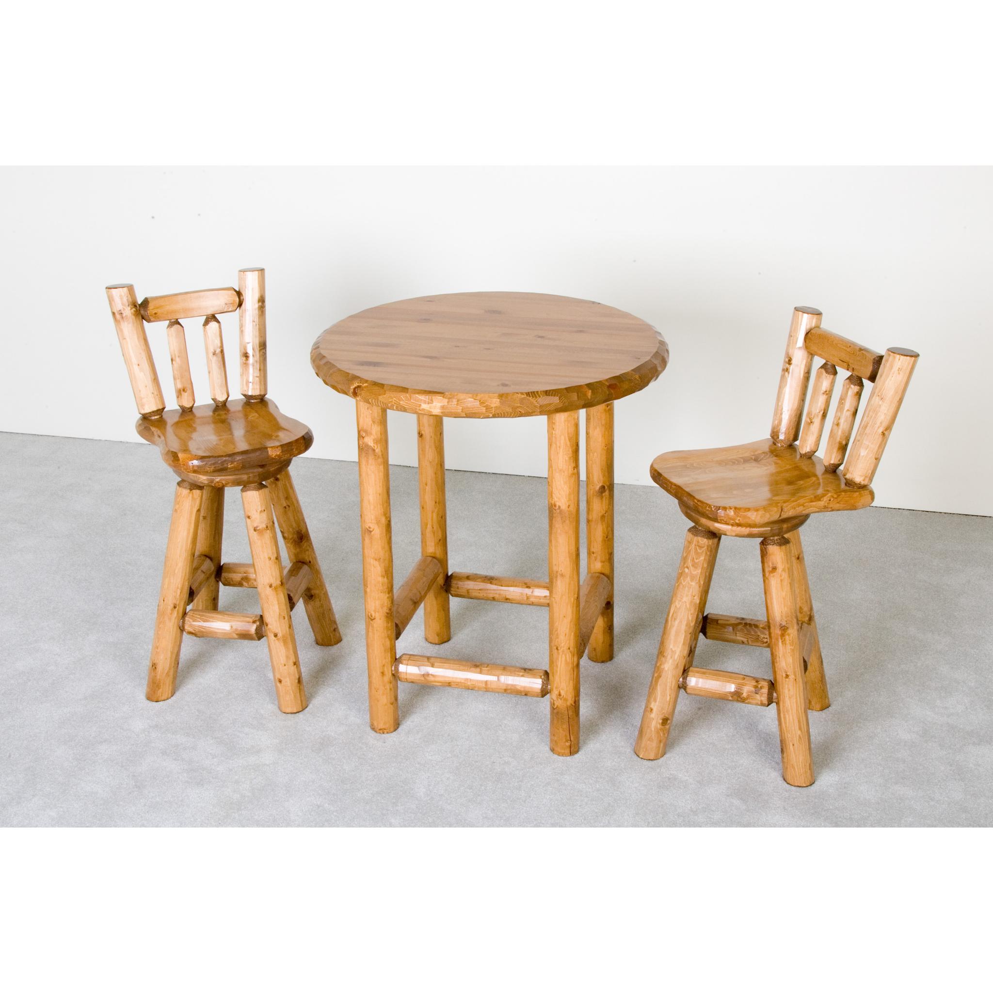 Viking Log Furniture Log Pub Table