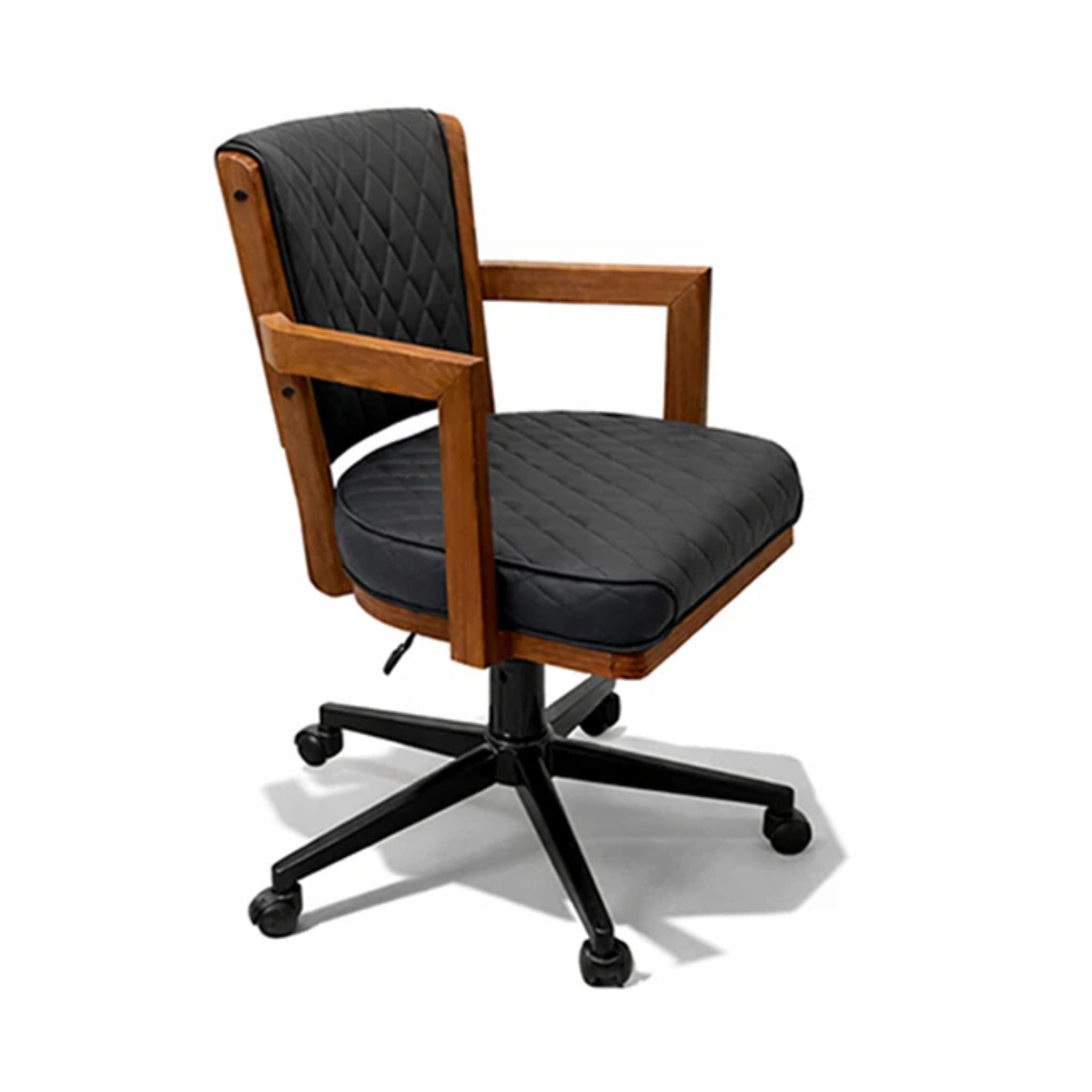 Ram Game Room Prohibition poker and dining game chair, modern swivel design with a comfortable padded seat and stylish black finish.
