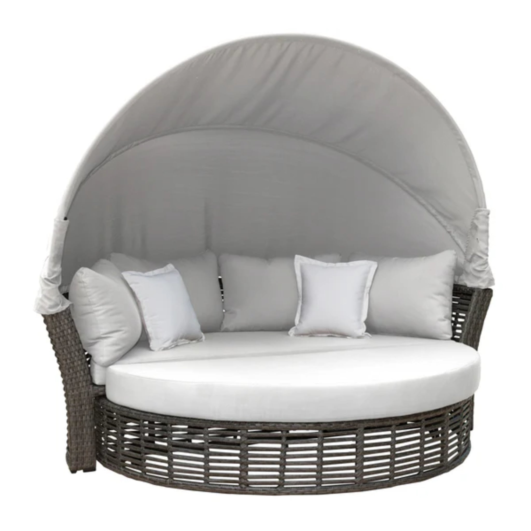 Panama Jack Graphite Canopy Daybed with Ottoman