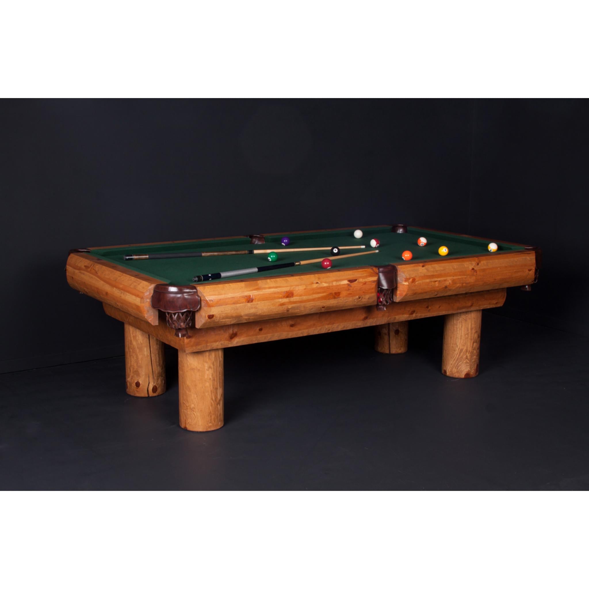 Viking Log Furniture Ponderosa Pine Pool Table