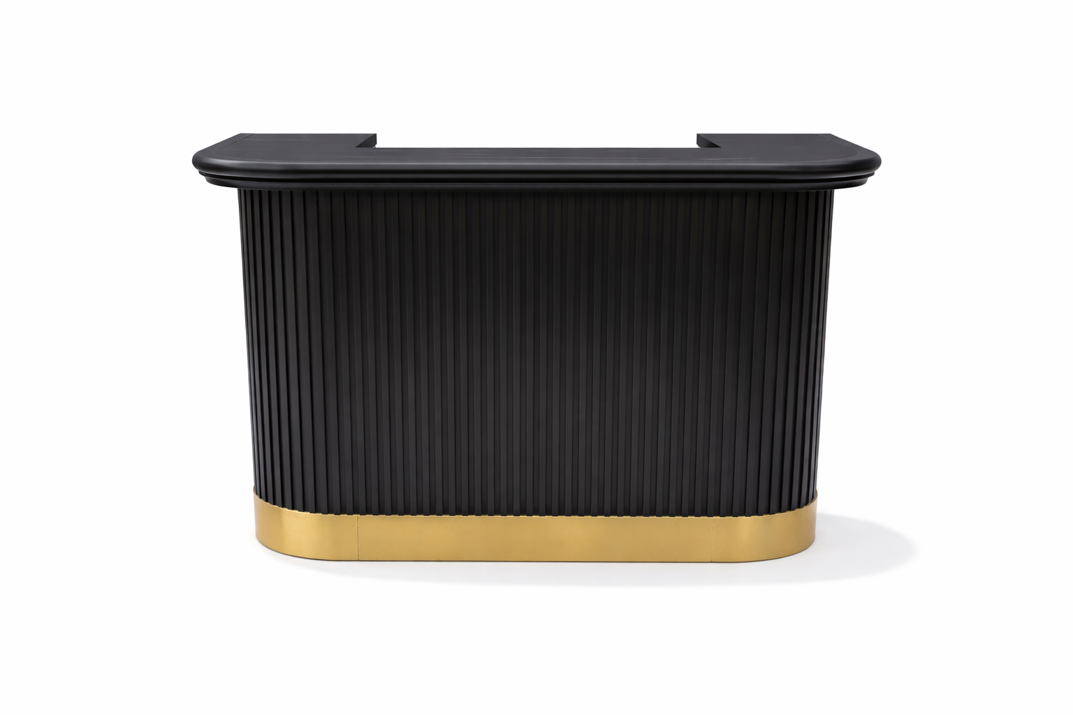 Black 60-inch Ram Game Room Prohibition Series cocktail bar cabinet with sleek design and storage for home game room bar.