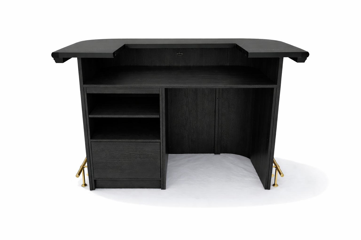 Ram Game Room Prohibition Series 60-inch home bar cabinet with a vintage cocktail bar design and wood finish.