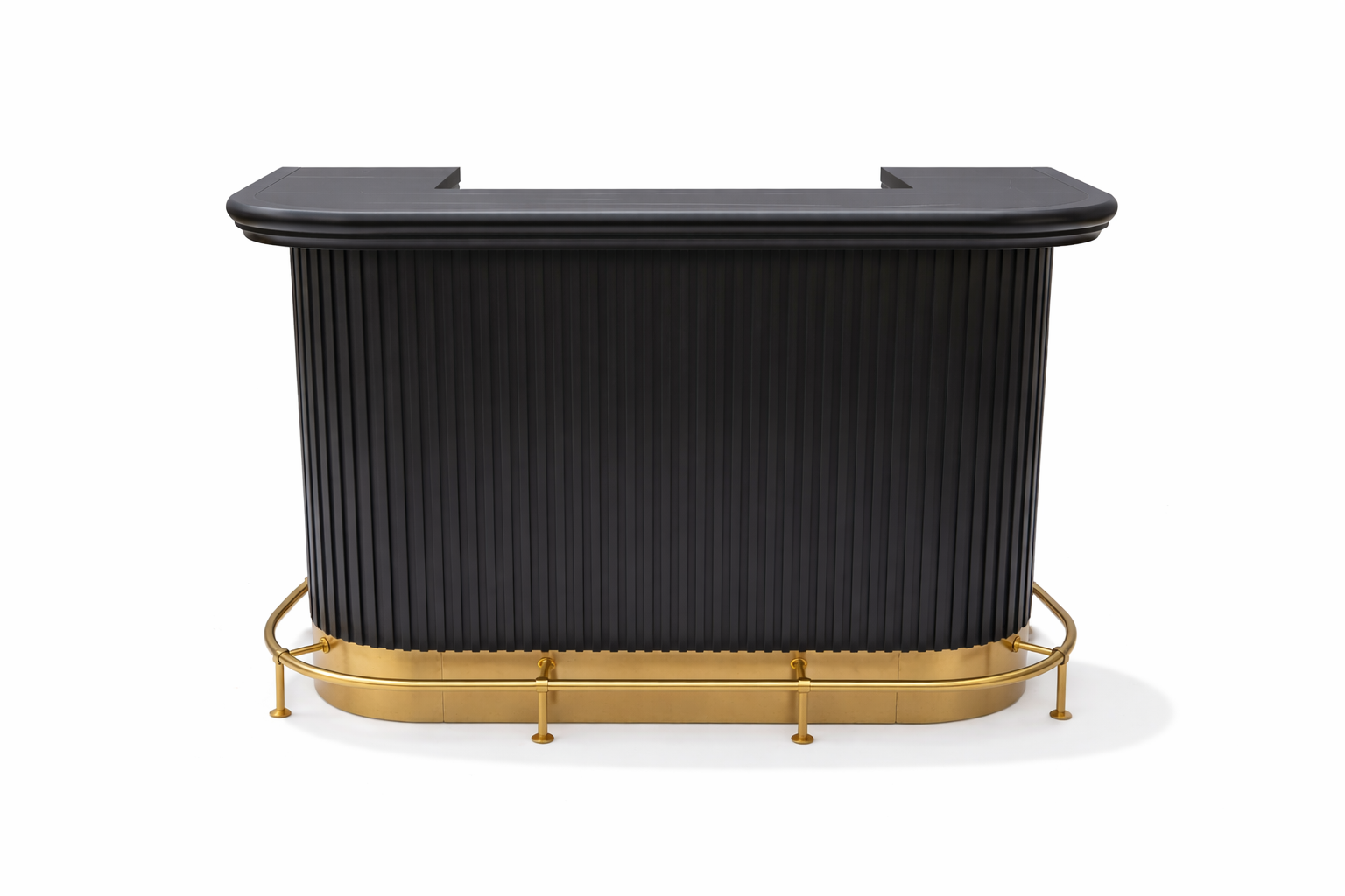 Ram Game Room Prohibition Series 60-inch black home bar cabinet with cocktail bar features and storage for game room entertainment.