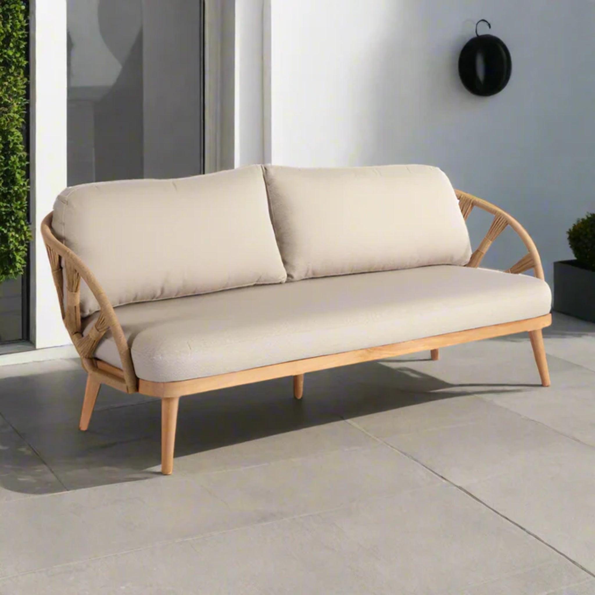 Skyline Design Krabi Sofa – Rami Natural Rope & Teak | Outdoor Sofa