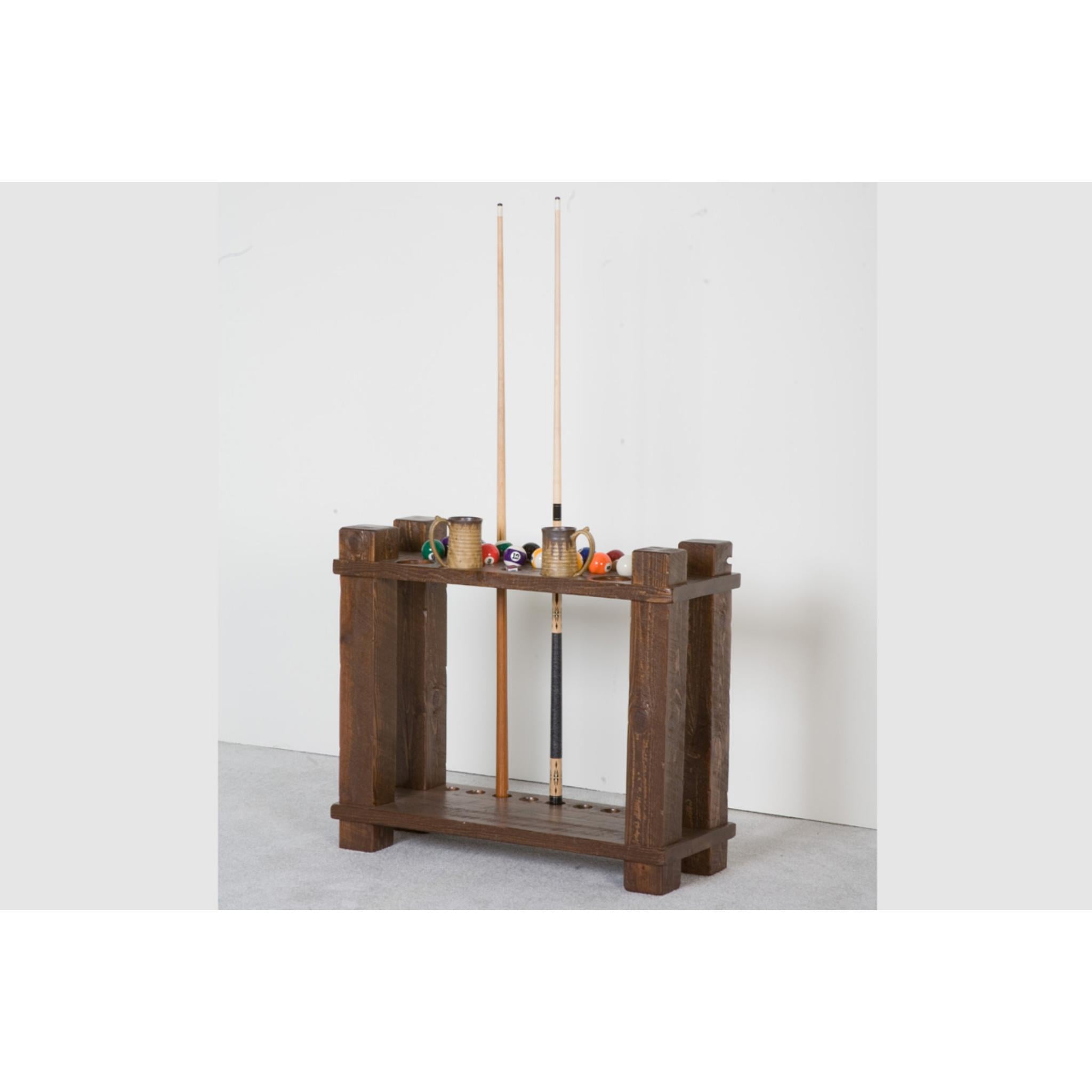 Viking Log Furniture Barnwood Cue Rack with Four Styles