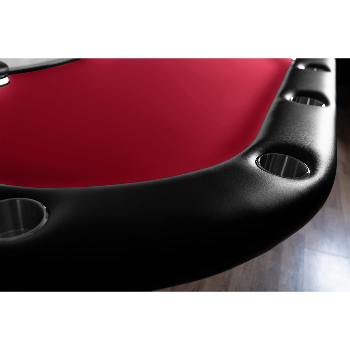 BBO Poker Tables Aces Pro Alpha LED folding Texas Hold’em poker table with green velveteen surface and built-in LED lighting.