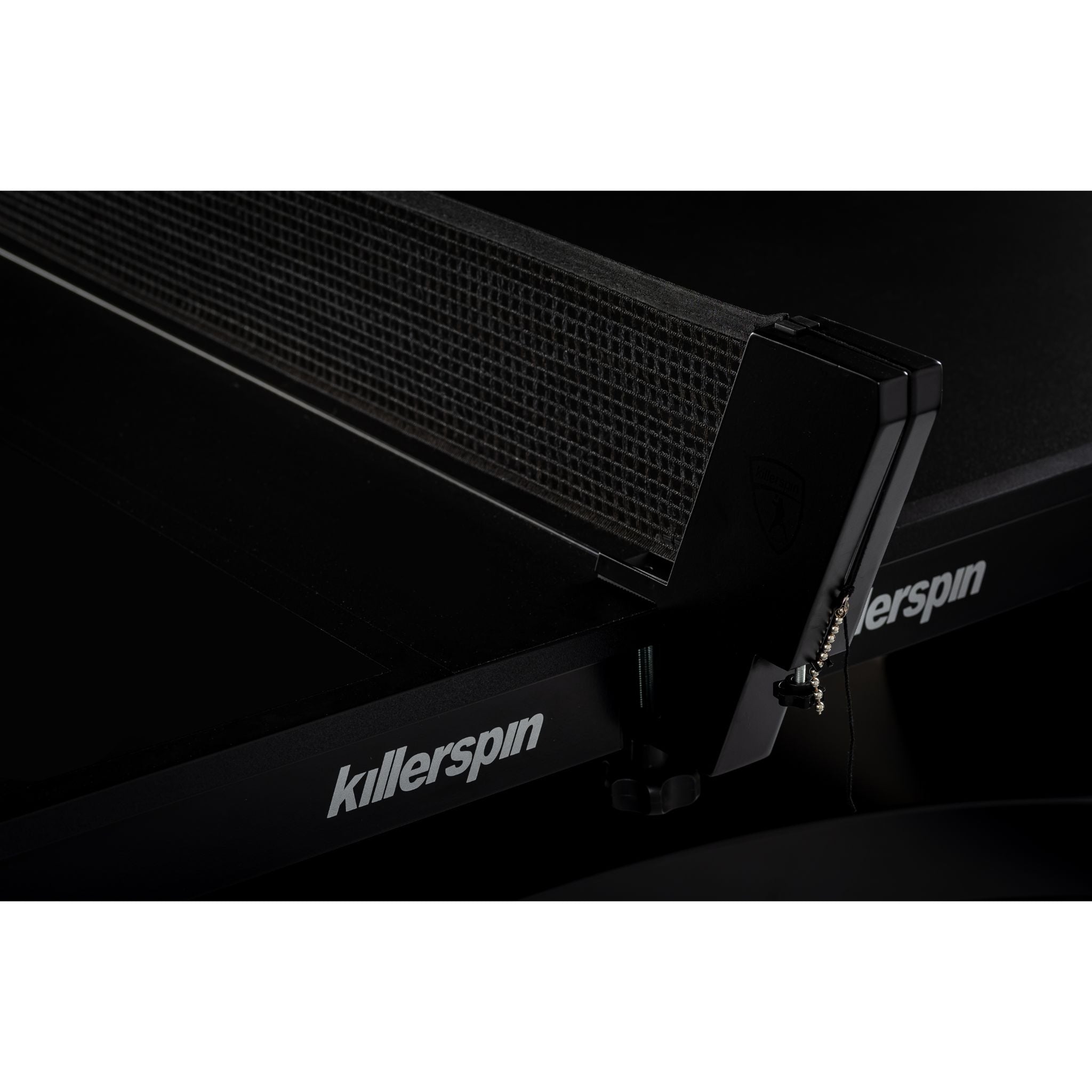 Killerspin SVR DaVinci indoor ping pong table with sleek black surface and sturdy legs, ideal for competitive table tennis play.