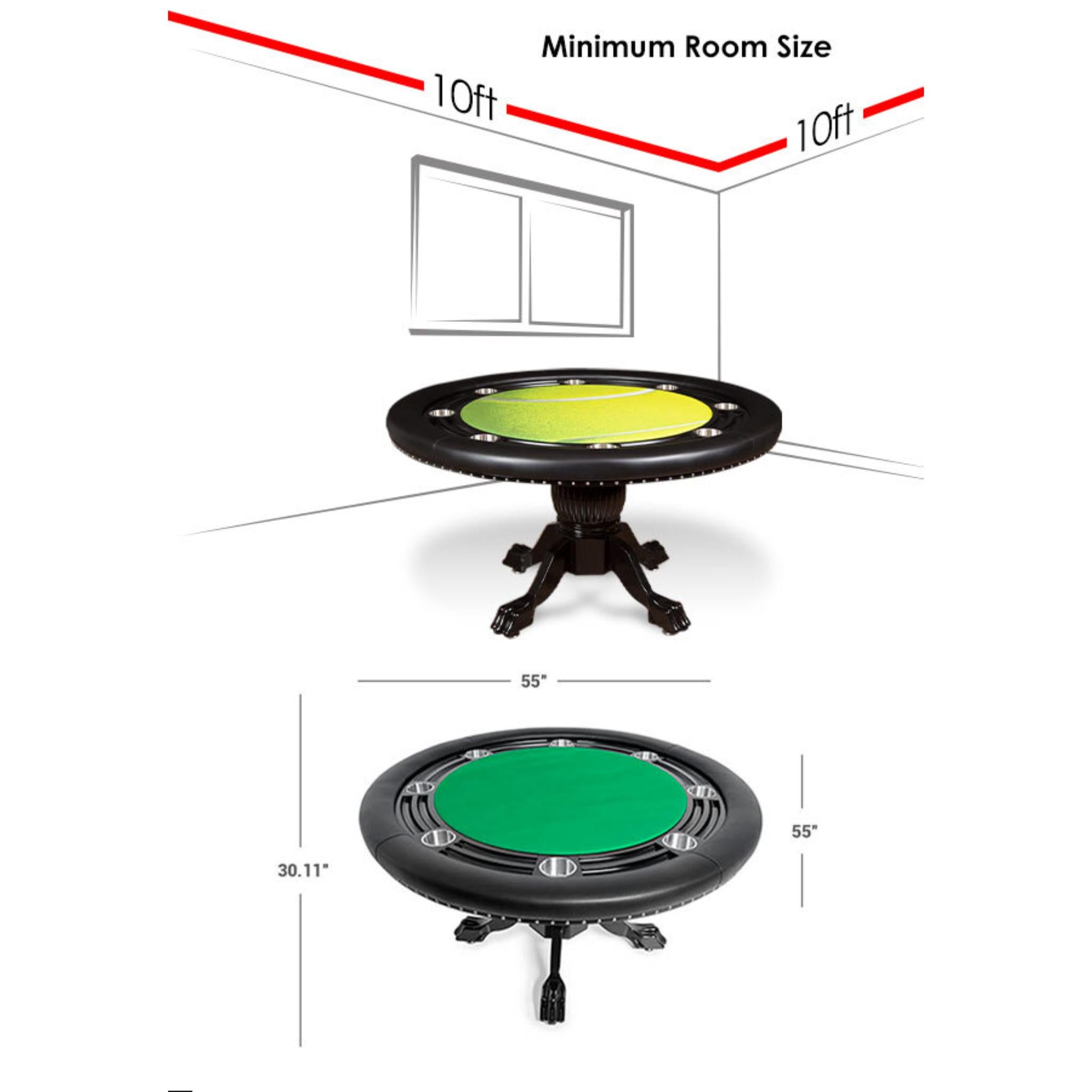 BBO Poker Table Nighthawk - Premium Round Poker Table