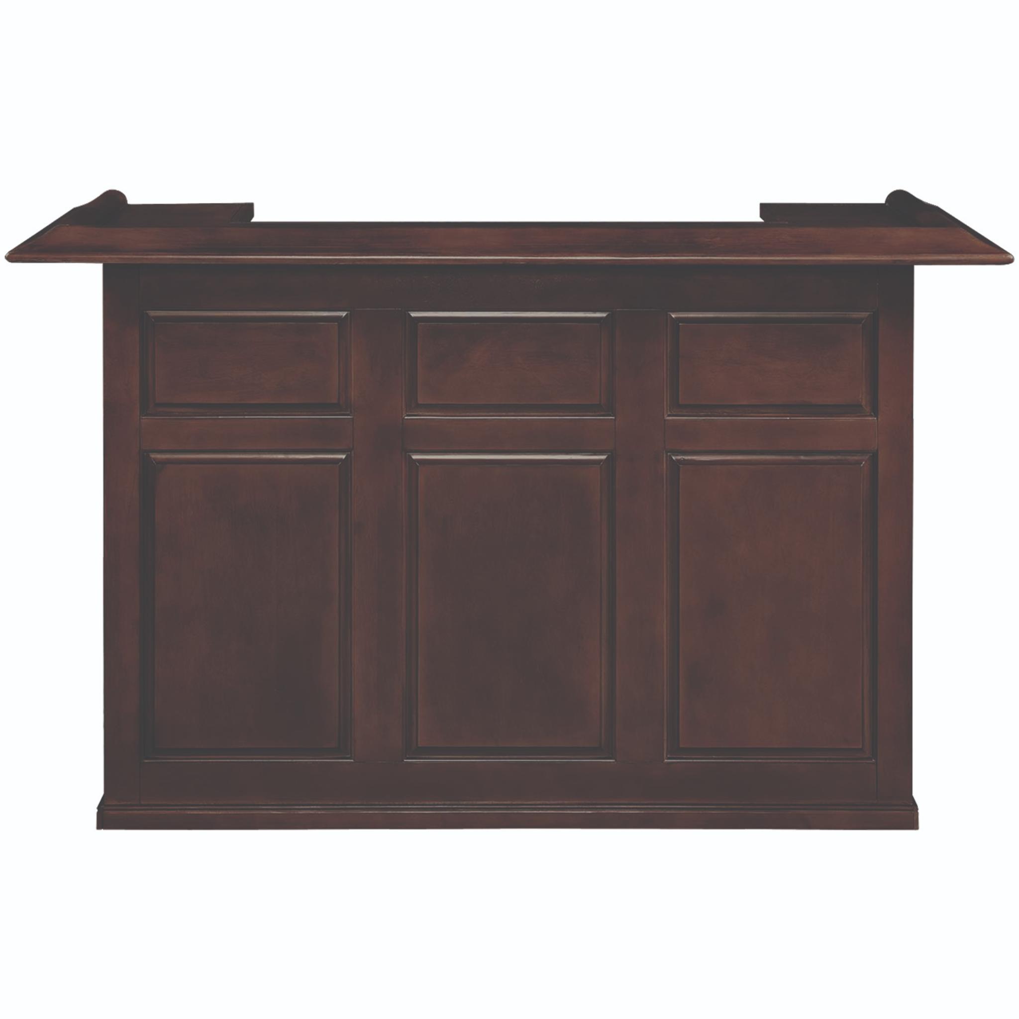Ram Game Room English pub style bar cabinet in antique white, made of solid wood, designed for home game room or bar area.