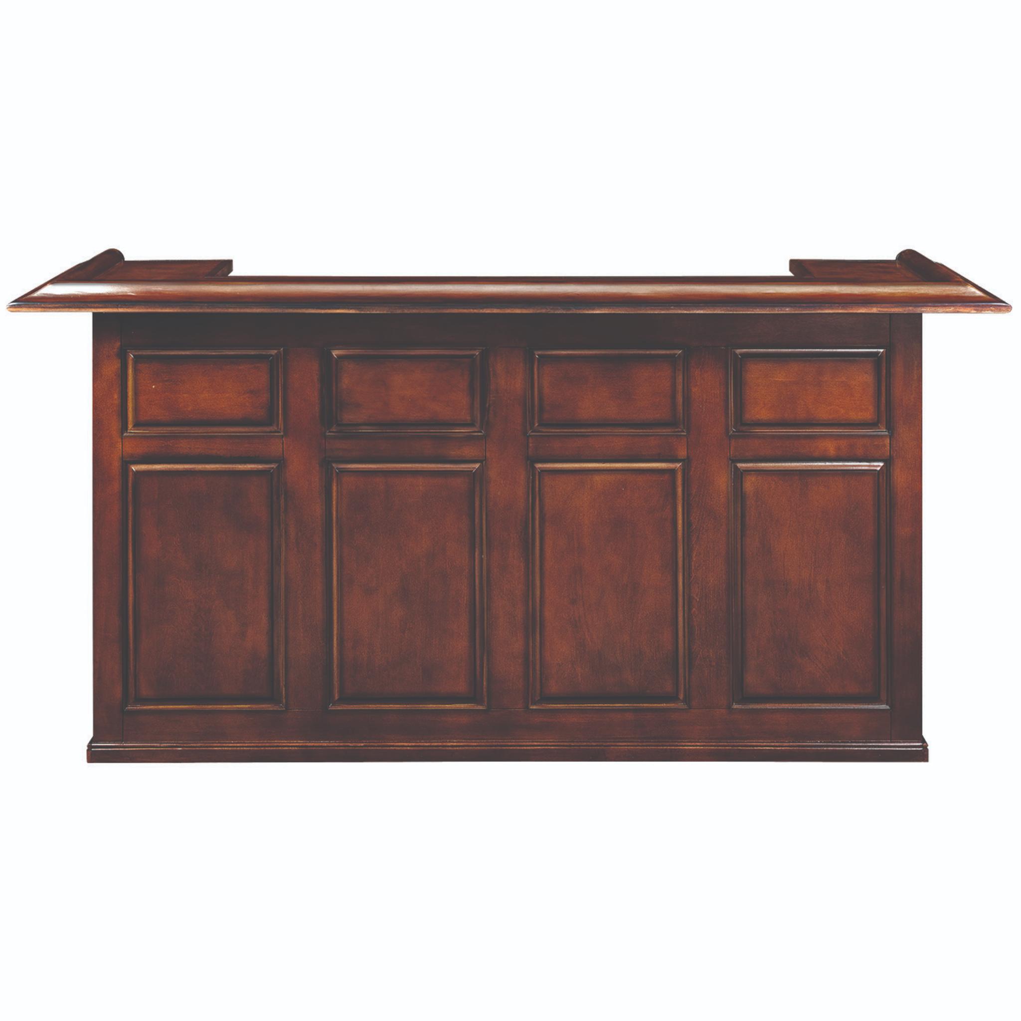 Ram Game Room English pub style bar cabinet in antique white solid wood, designed for home game room or bar area.