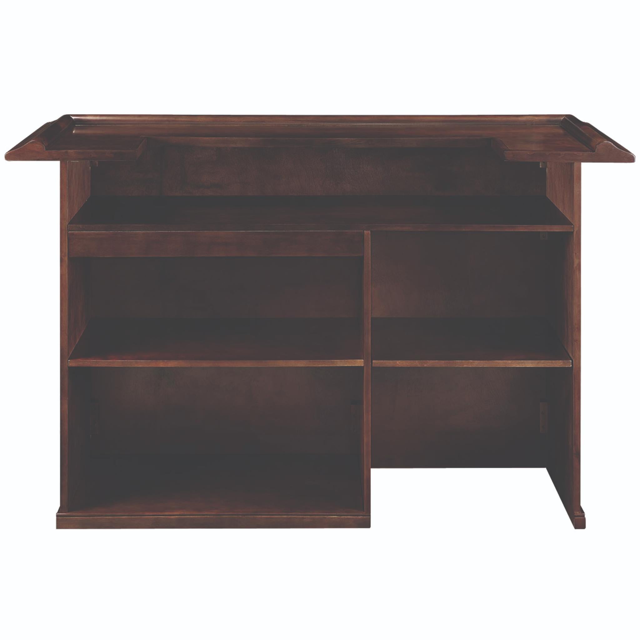 Ram Game Room English pub style bar cabinet in antique white, made of solid wood, featuring a classic home bar design.