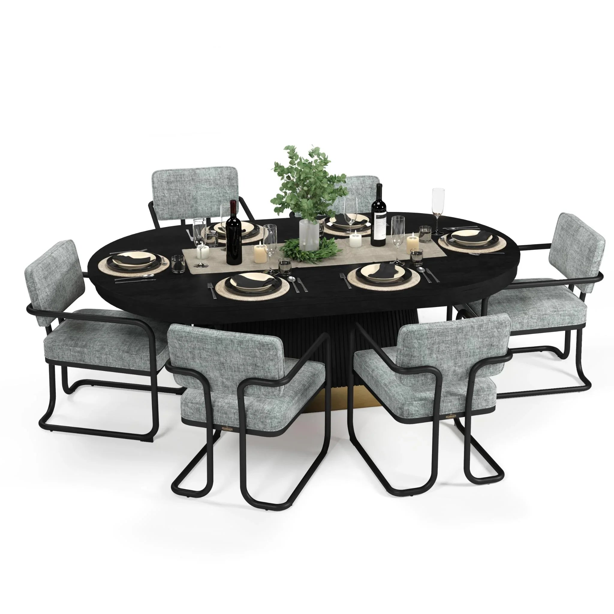 Ram Game Room Prohibition series poker table with black finish, featuring a spacious surface for Texas Hold'em gameplay.
