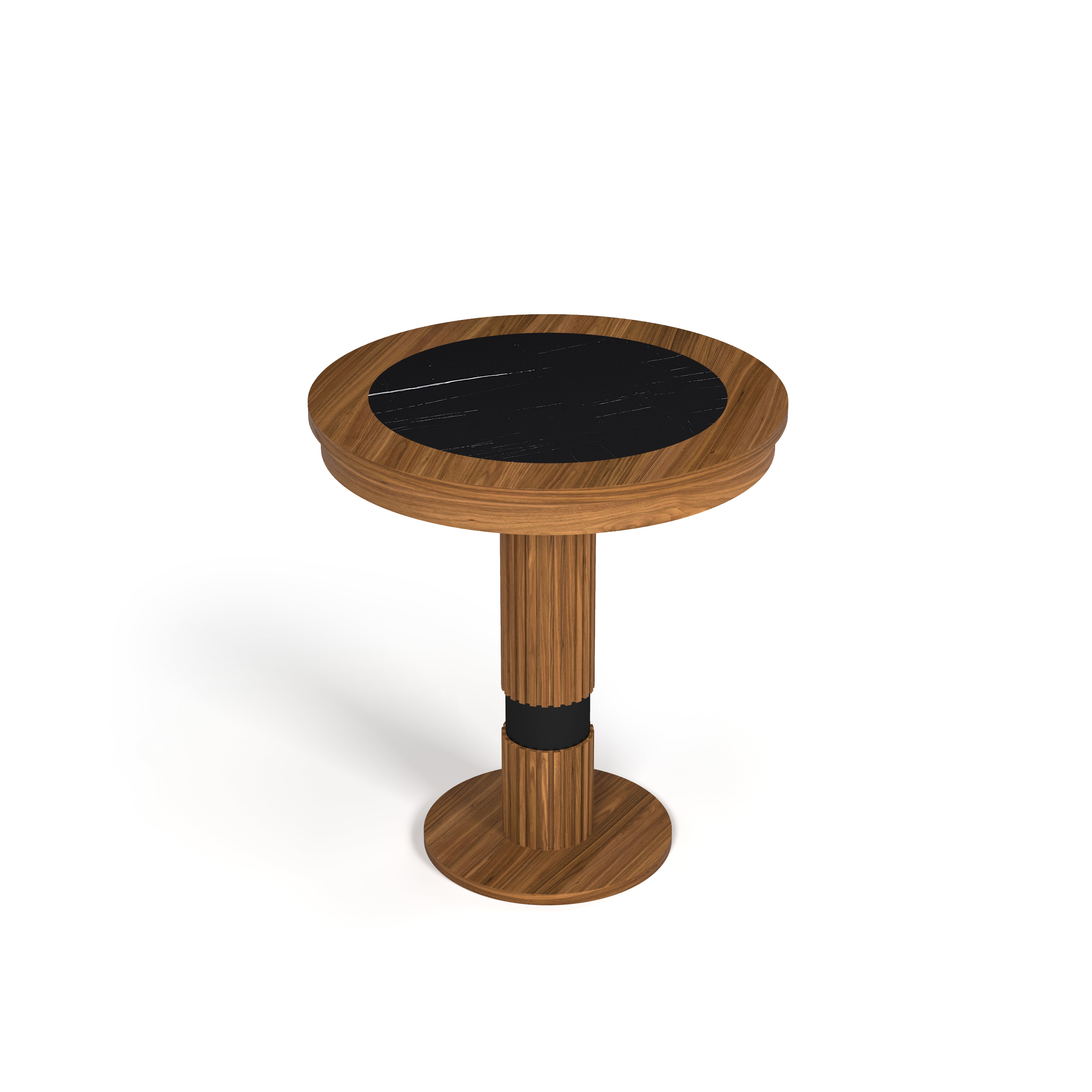 Ram Game Room Prohibition Series walnut pub table, bar height design, stylish cocktail table for game rooms and social spaces.