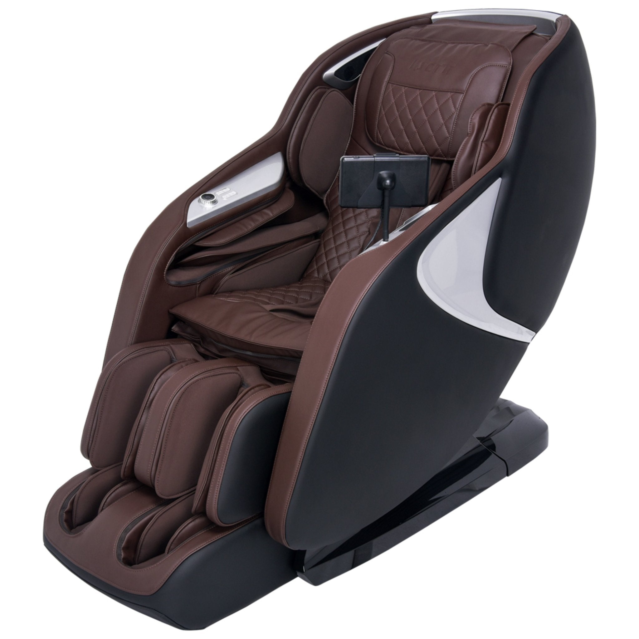 Kyota Joubu M880 massage chair with 4D zero gravity full-body massage, featuring sleek design and padded armrests.