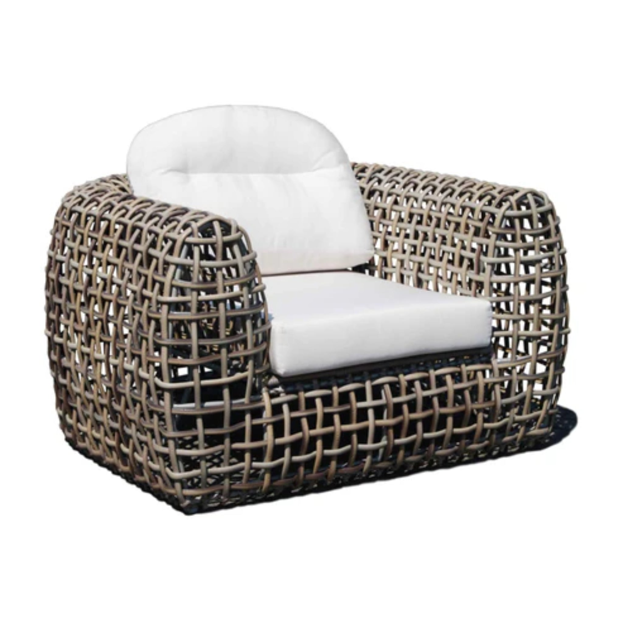 Skyline Design Dynasty Armchair – Mushroom Woven Fiber | Outdoor Lounge Chair