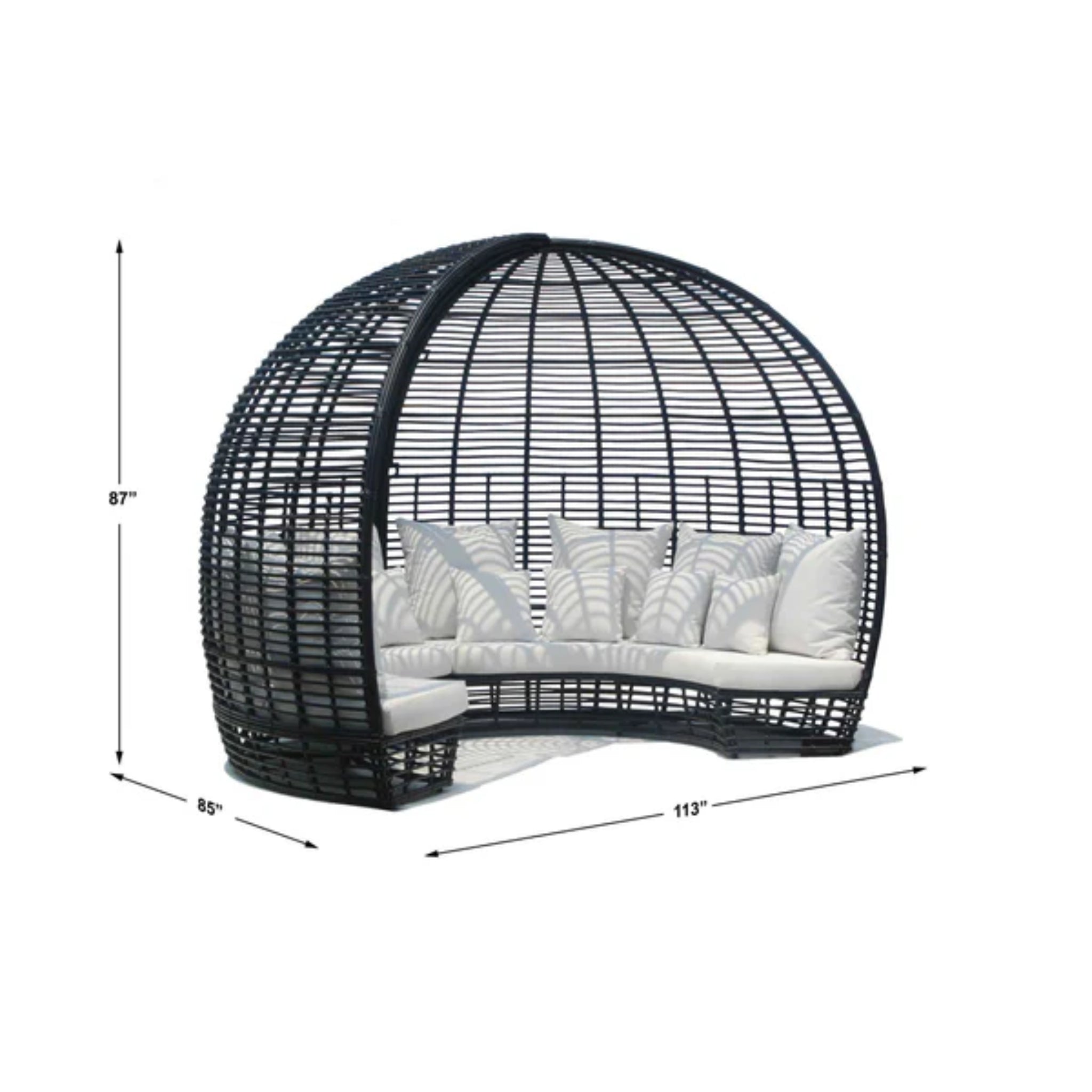 Skyline Design Nexus Daybed – Mushroom Woven Fiber | Luxury Outdoor Daybed