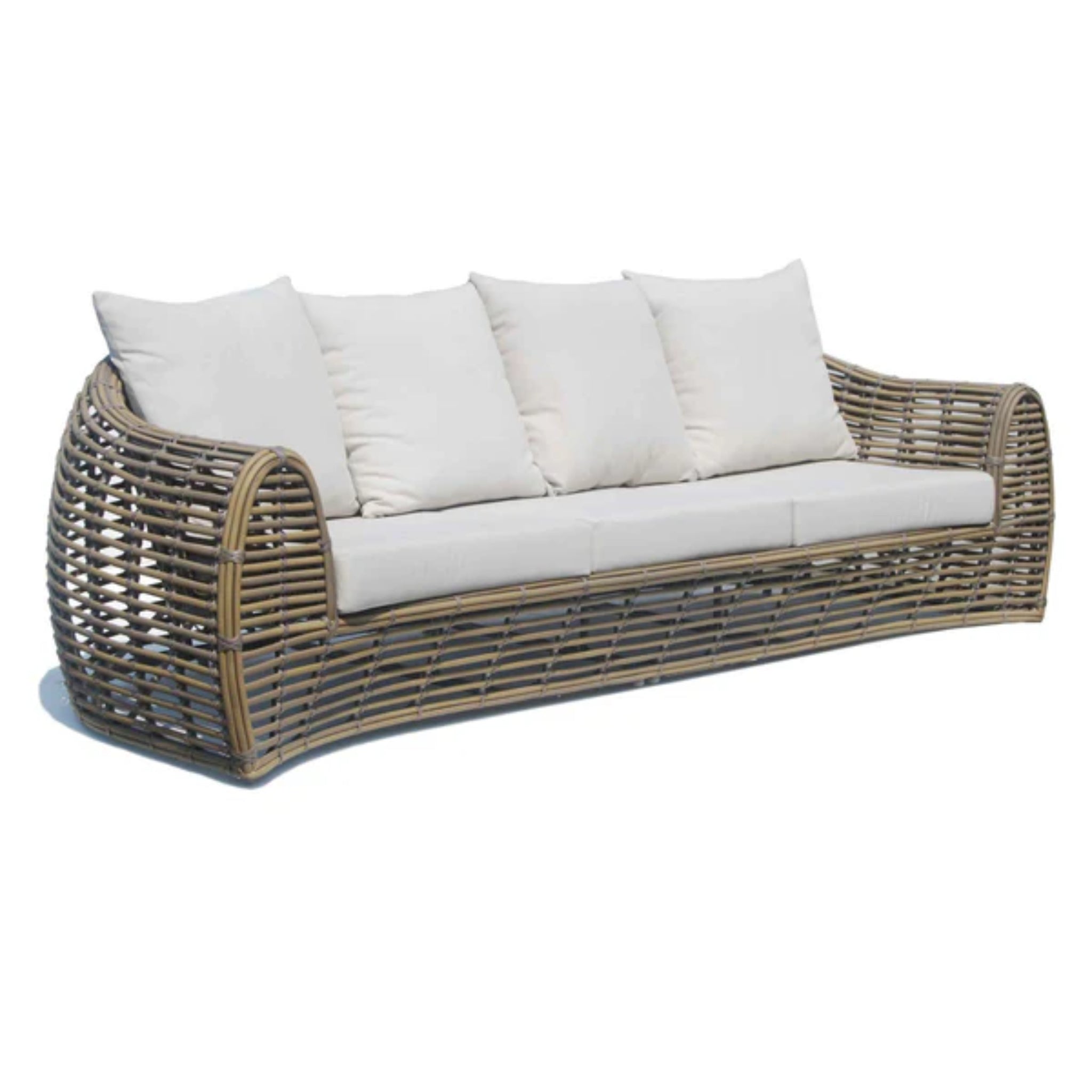 Skyline Design Ruby Sofa – Mushroom Woven Fiber | Outdoor Sofa