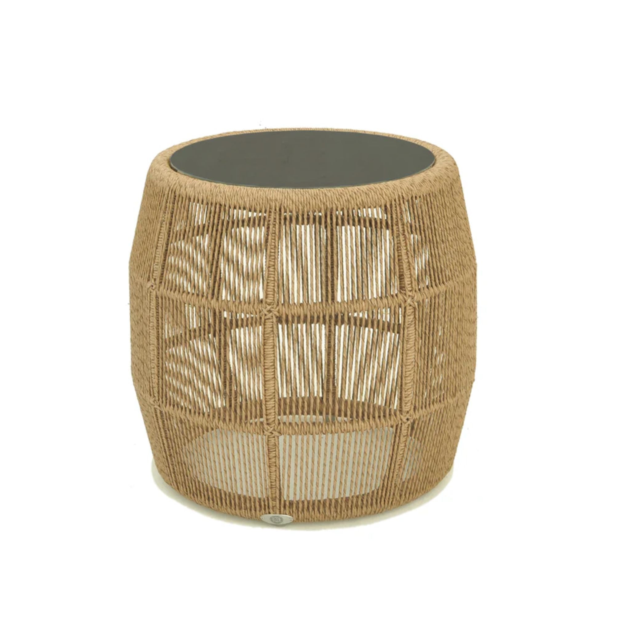 Skyline Design Calixto 6-piece outdoor lounge set with sofa, chairs, and tables arranged on a patio with outdoor decor.
