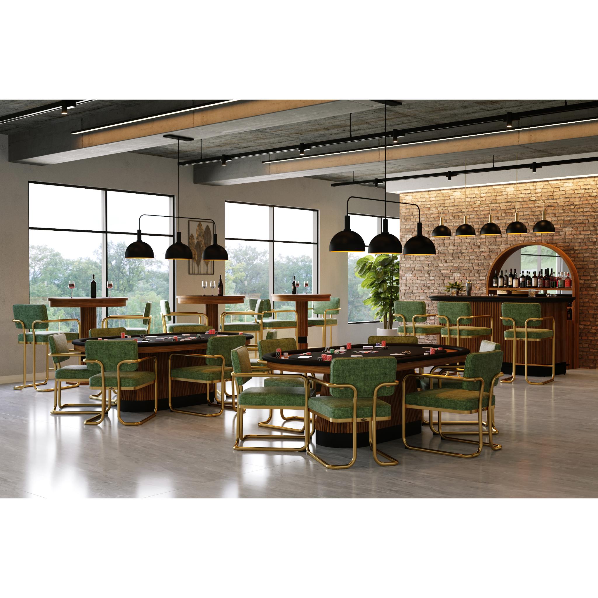 RAM Game Room Prohibition Series Texas Hold'em Table Dining Set