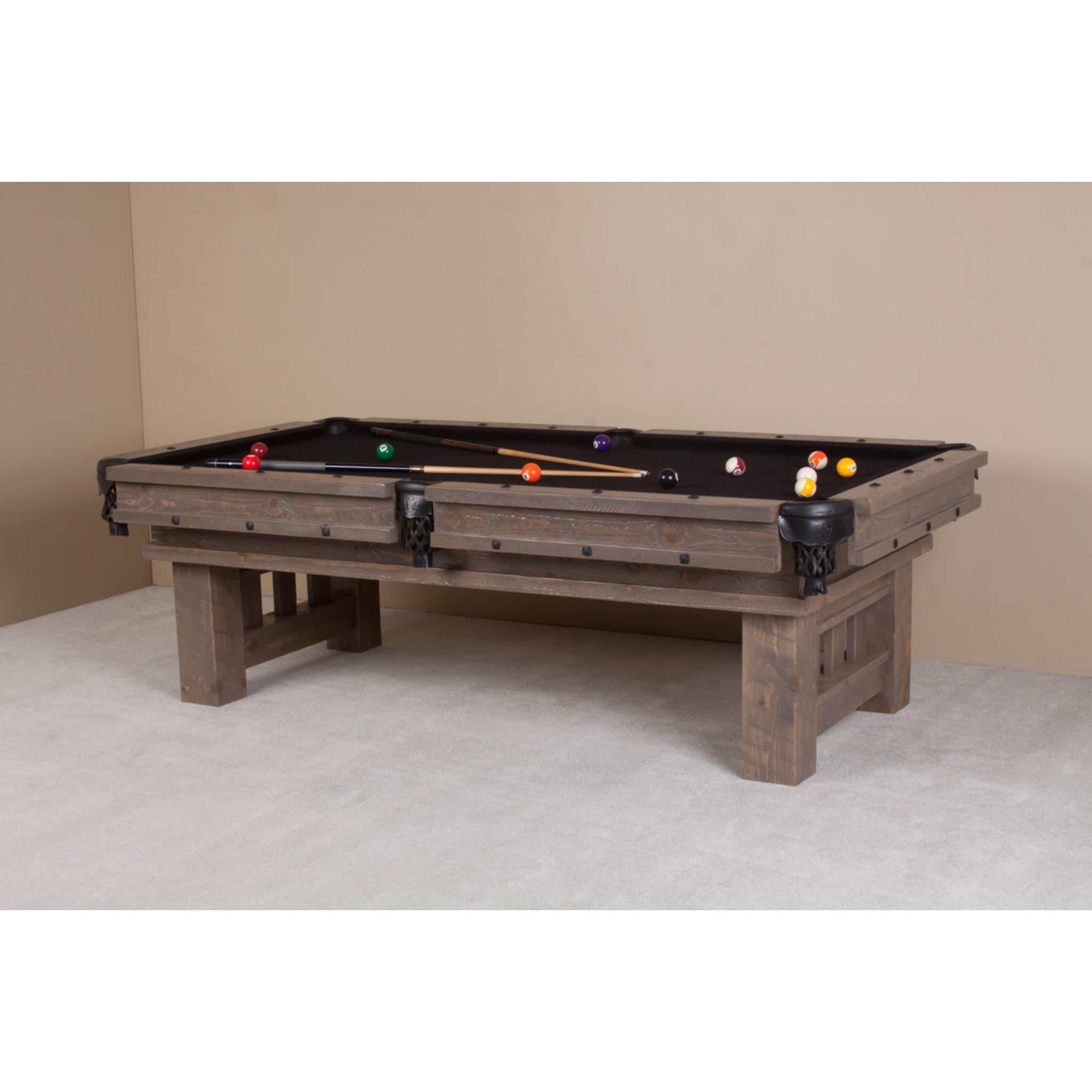 Viking Log Furniture Barnwood Cheyenne Pool Table
