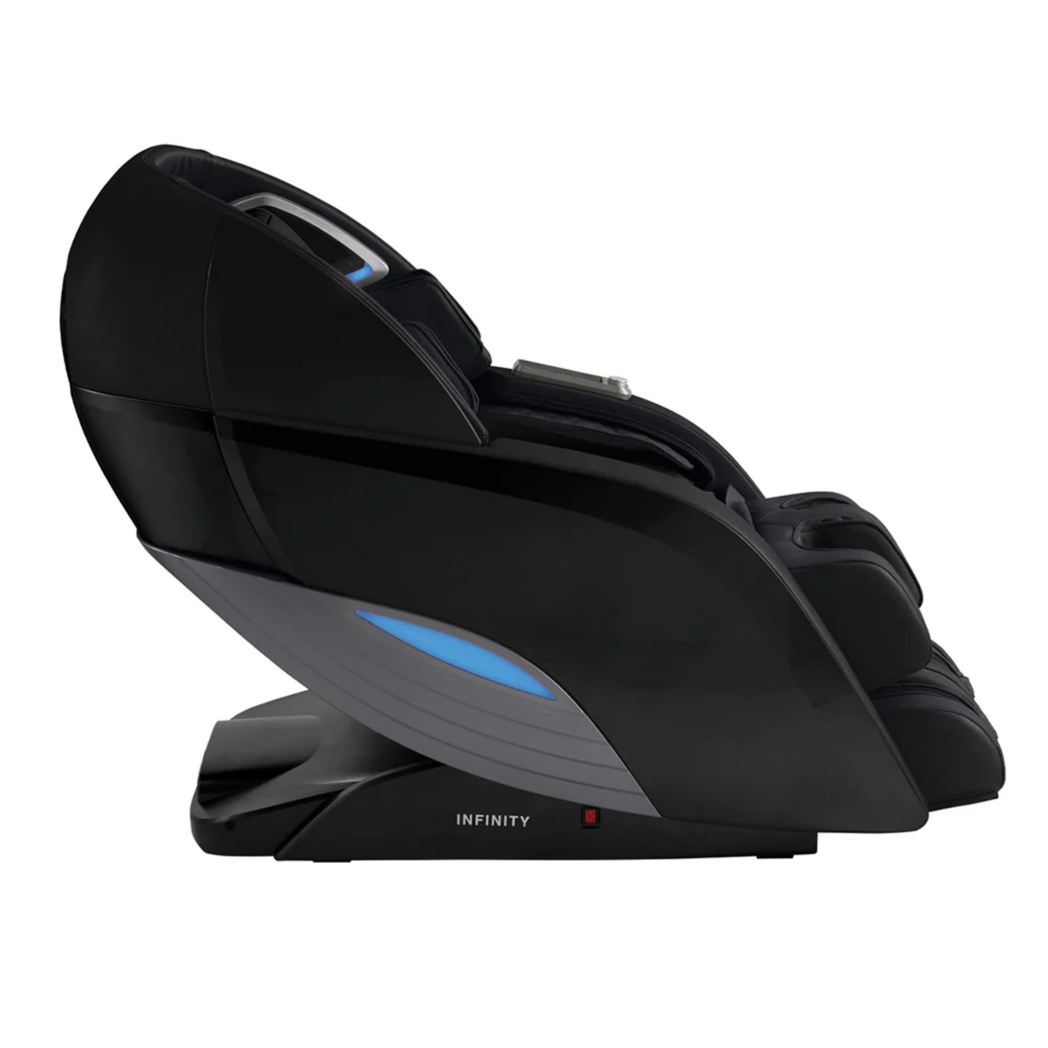 Infinity Dynasty 4D Zero Gravity Massage Chair in black, showcasing full body massage features and ergonomic design.