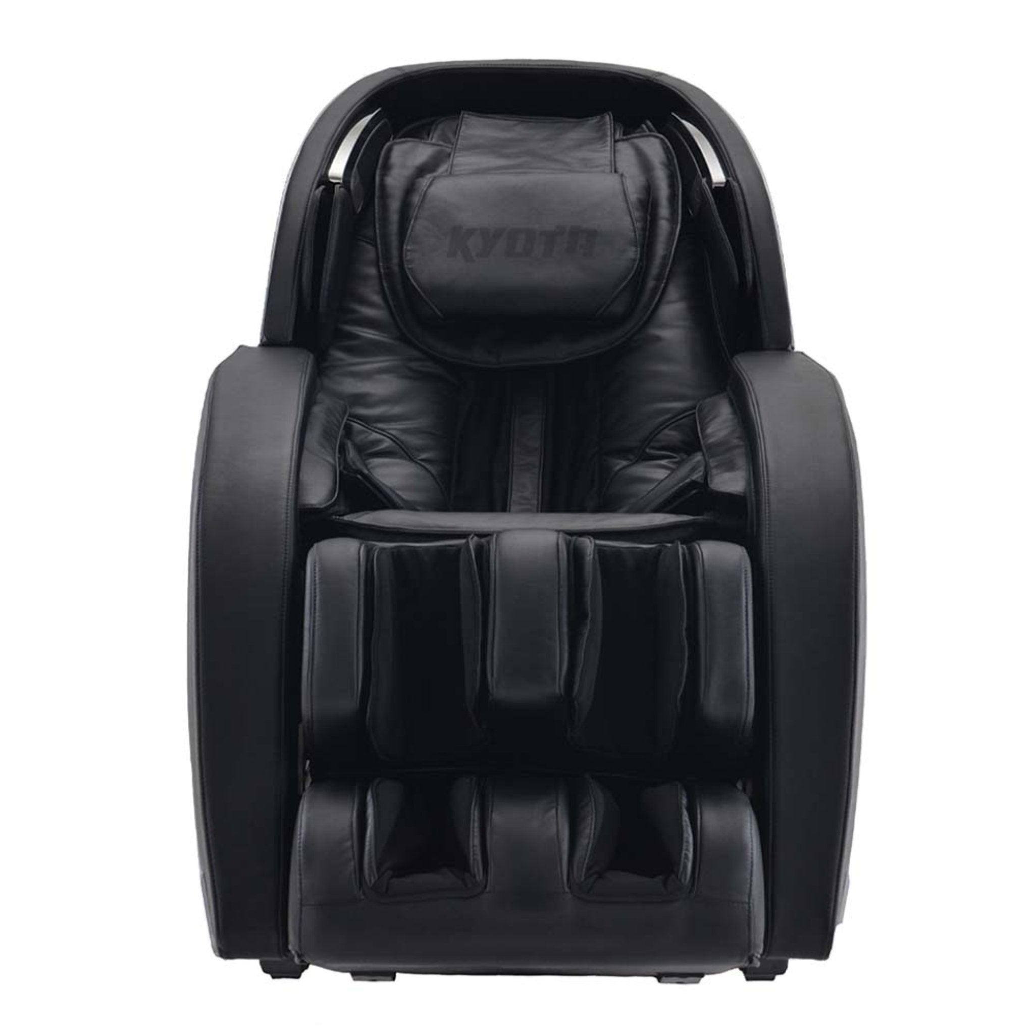 Kyota Kansha M878 massage chair in black, featuring full body zero gravity design and luxurious comfort.