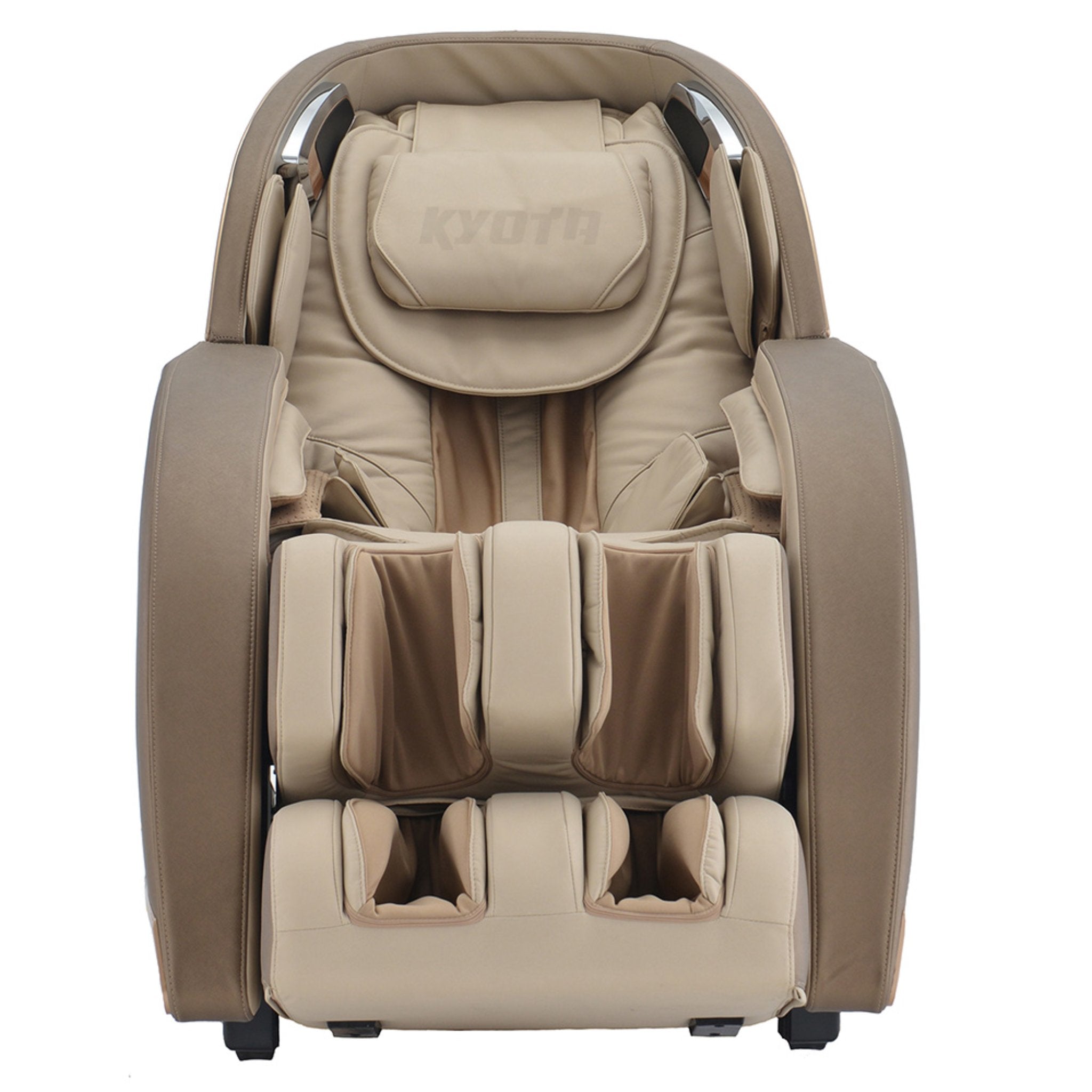 Kyota Kansha M878 luxury full body massage chair with gold finish, zero gravity design, and ergonomic features.