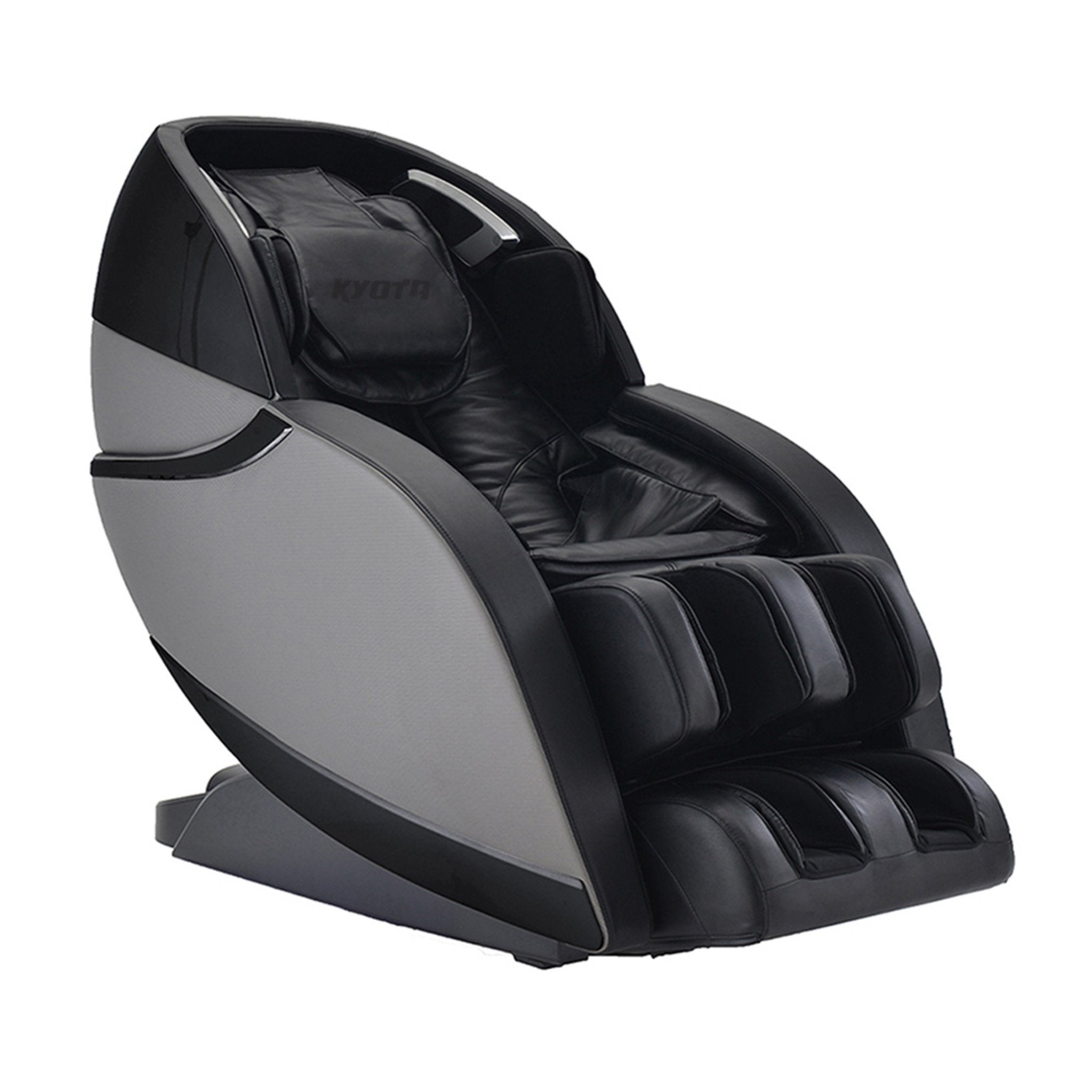 Kyota Kansha M878 luxury full body massage chair in sleek black with zero gravity design and advanced massage features.