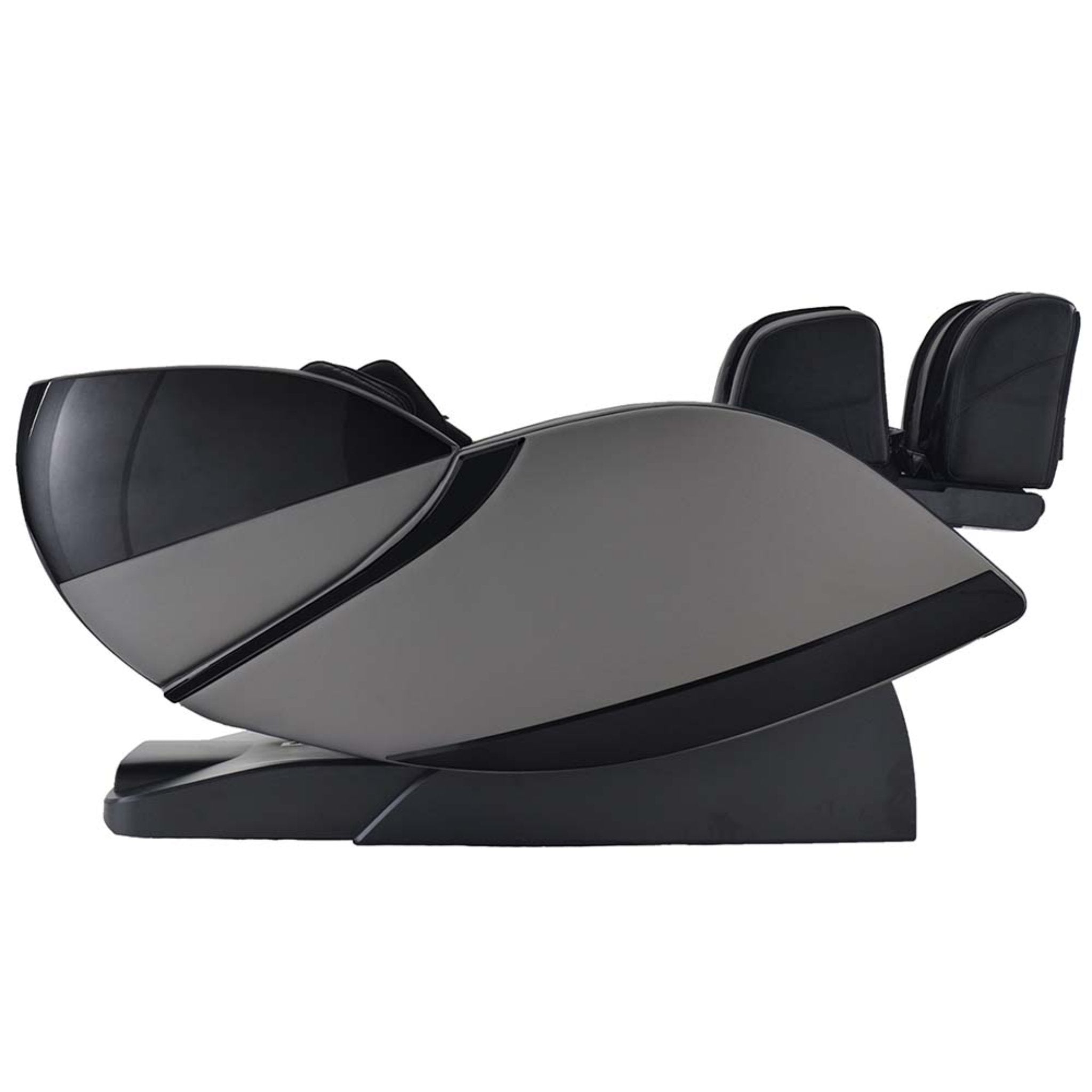 Kyota Kansha M878 massage chair in black with full-body design and zero gravity feature, showcasing plush upholstery and control panel