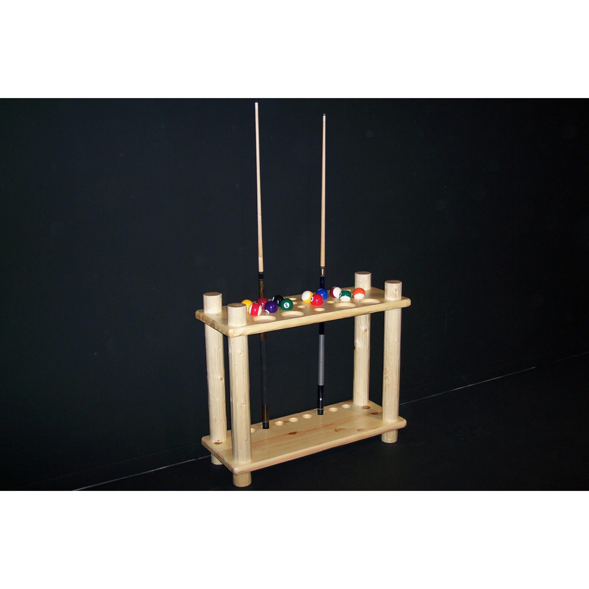 Viking Log Furniture Log Cue Rack with Four Styles