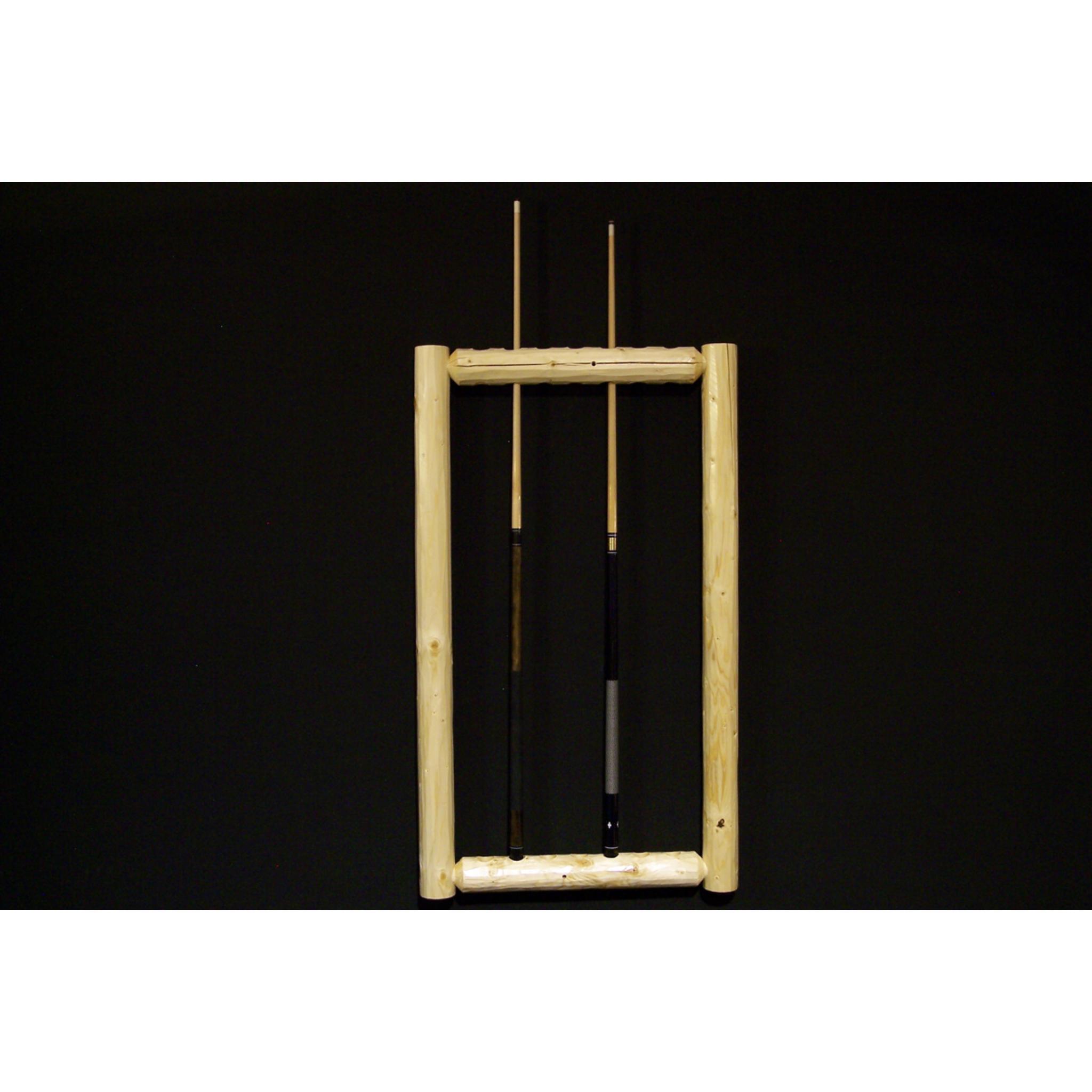 Viking Log Furniture Log Cue Rack with Four Styles