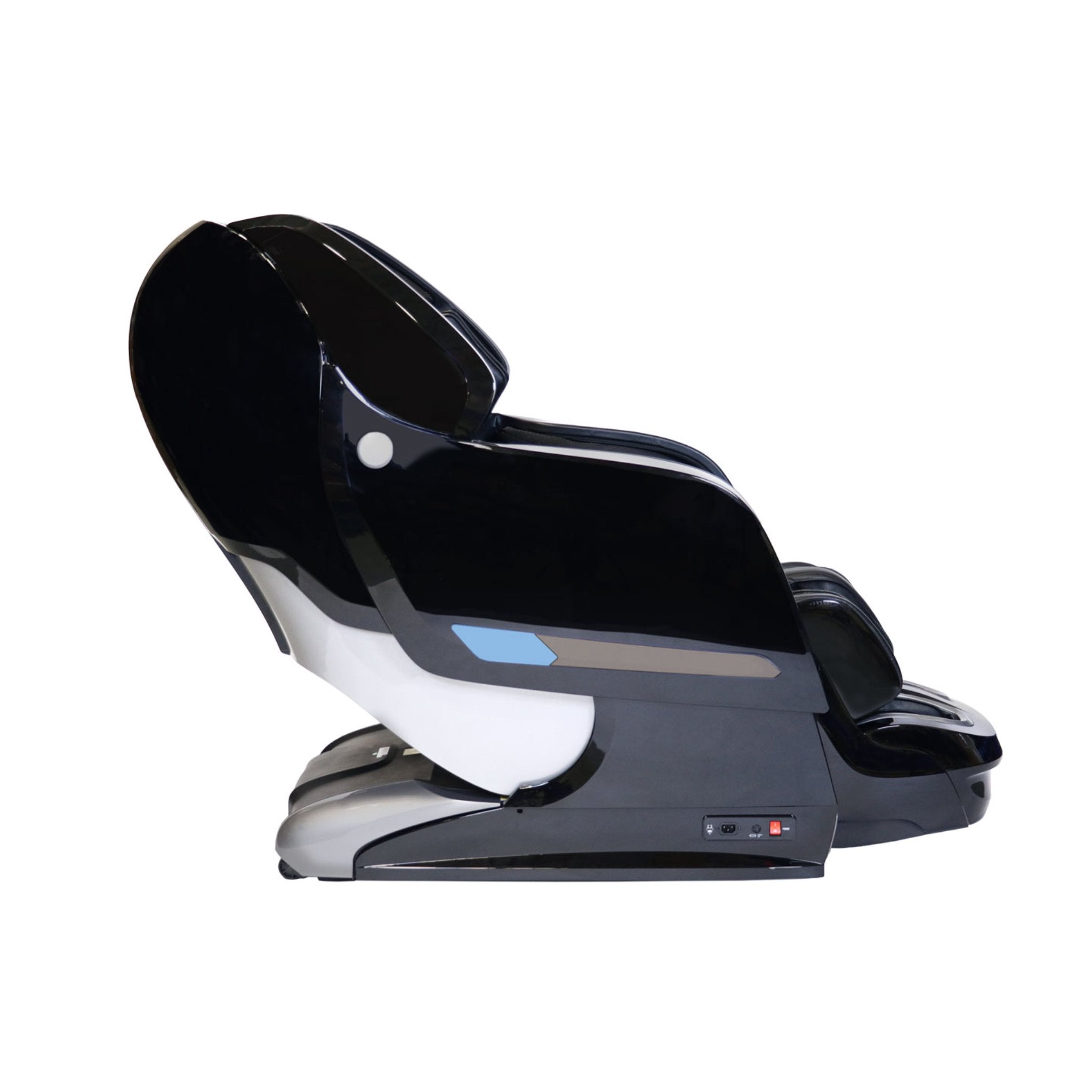 Kyota Yosei M868 massage chair in black, featuring 4D full-body massage and zero gravity reclining.