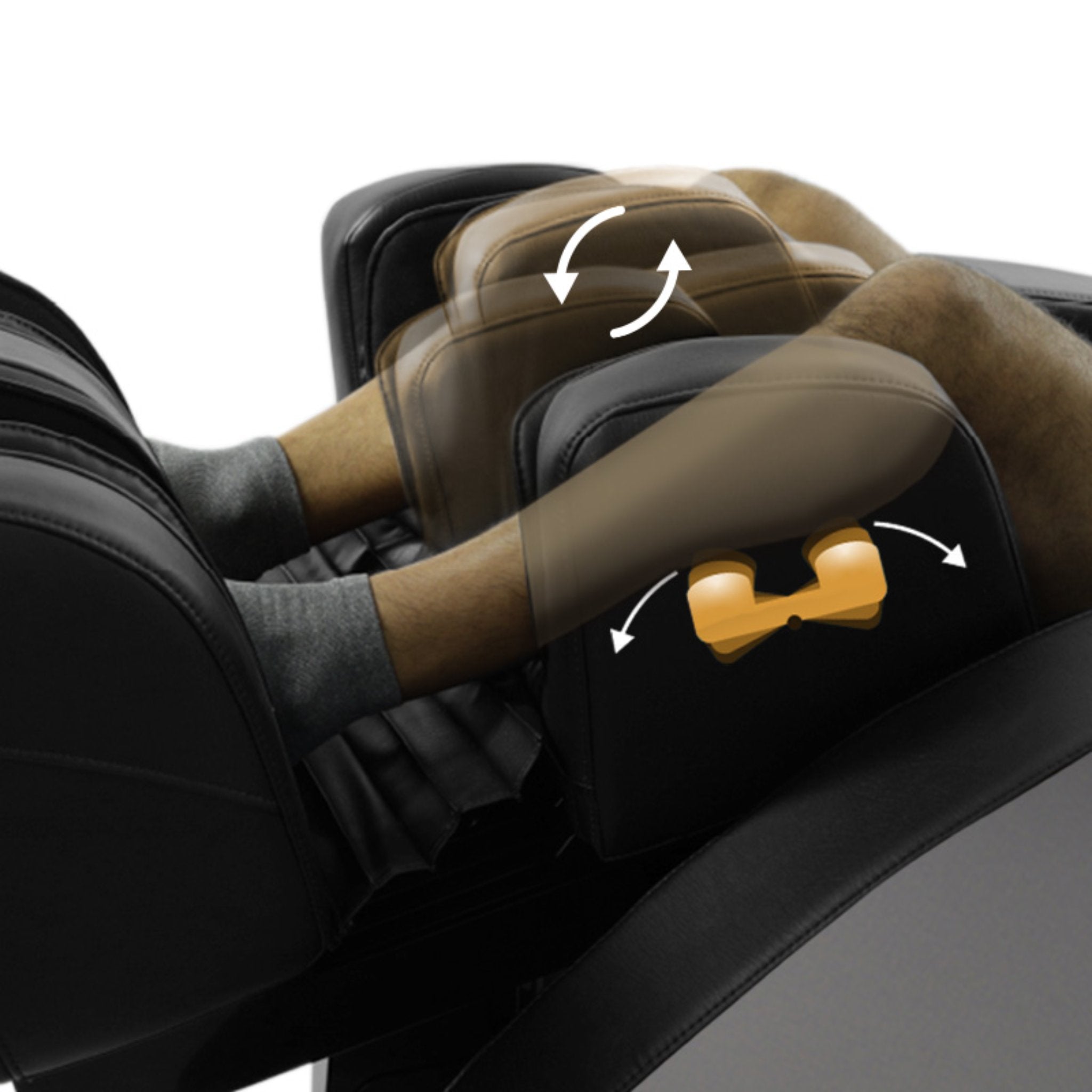 Kyota Kansha M878 massage chair with calf oscillation feature, full body zero gravity design for relaxing massage therapy.