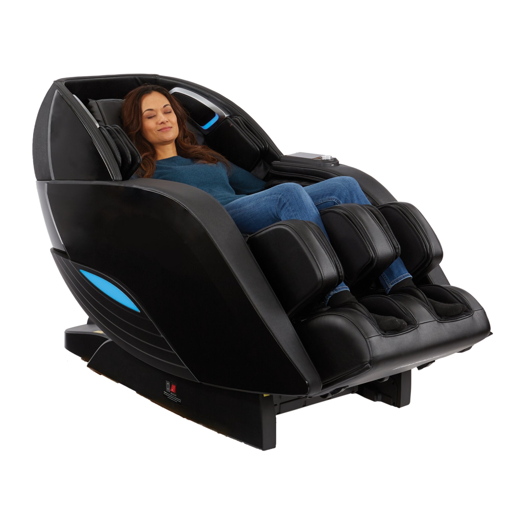 Kyota Yutaka M898 black massage chair with full body zero gravity design and plush padding, showcasing modern ergonomic features.