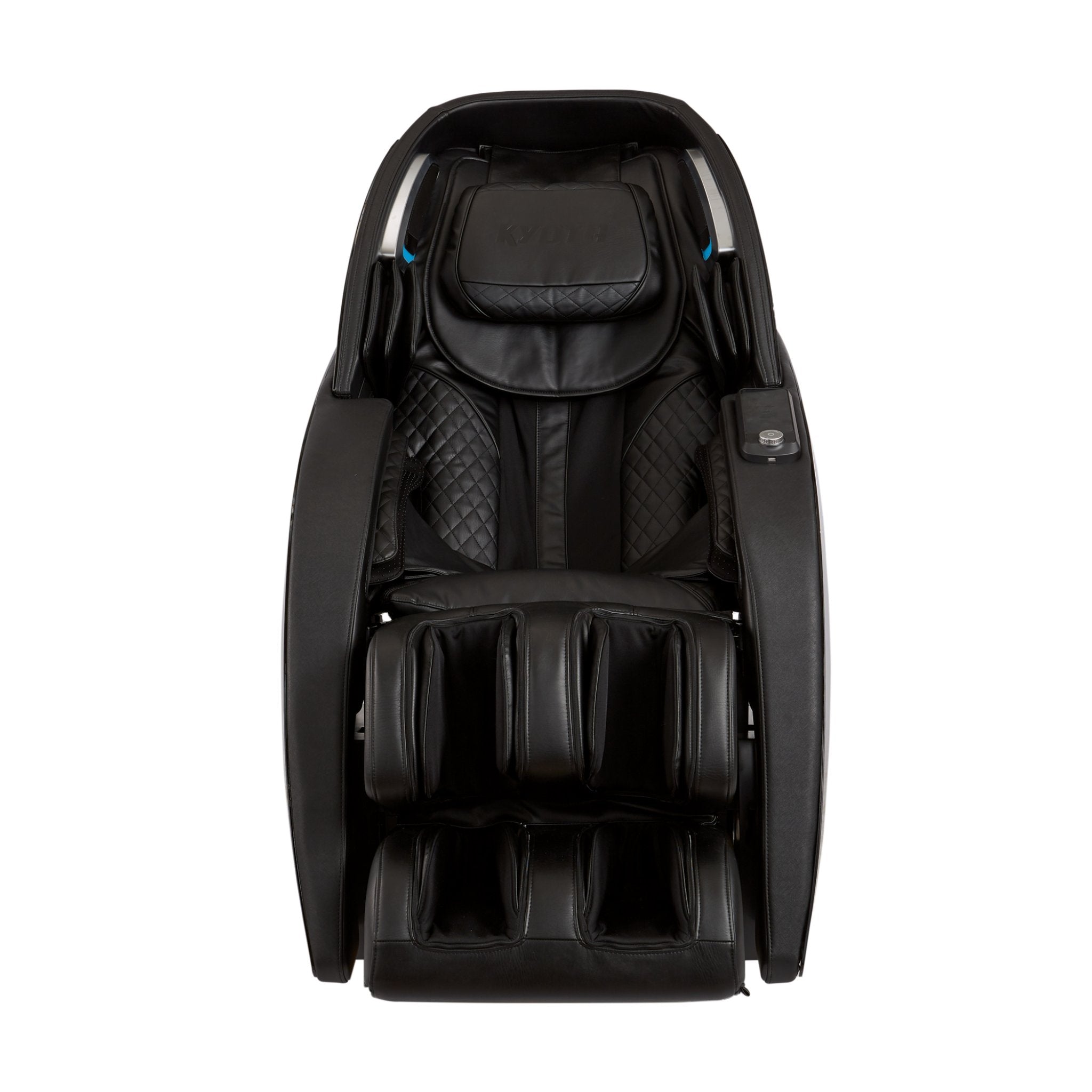 Black Kyota Yutaka M898 massage chair with full body zero gravity design, featuring sleek upholstery and ergonomic contours.