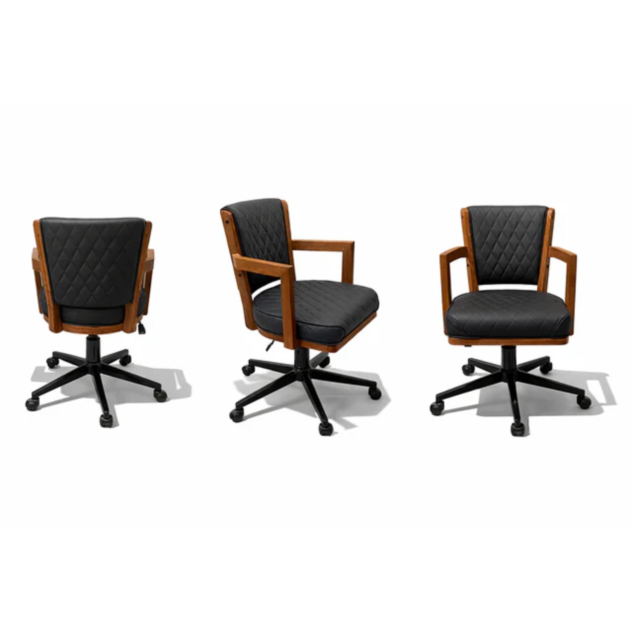 Ram Game Room Prohibition Poker Chair, modern swivel game chair with sleek design, ideal for poker and dining rooms.