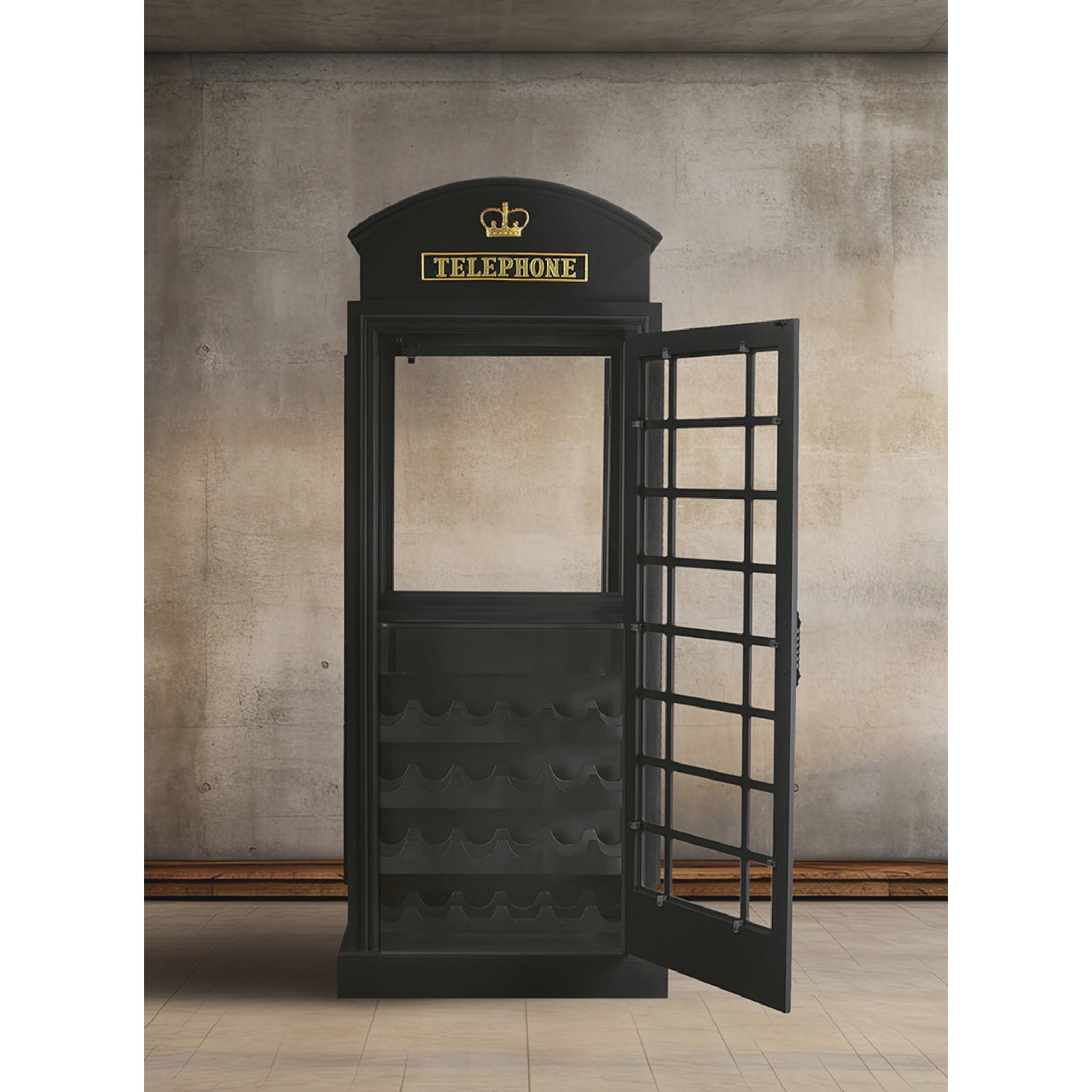 RAM Game Room English Phone Booth Bar Cabinet
