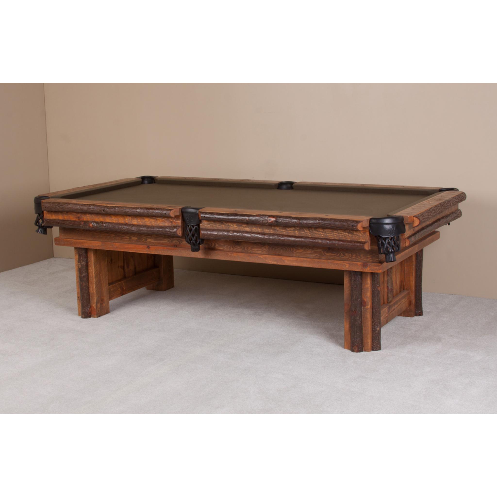 Viking Log Furniture Sawtooth Hickory Pool Table