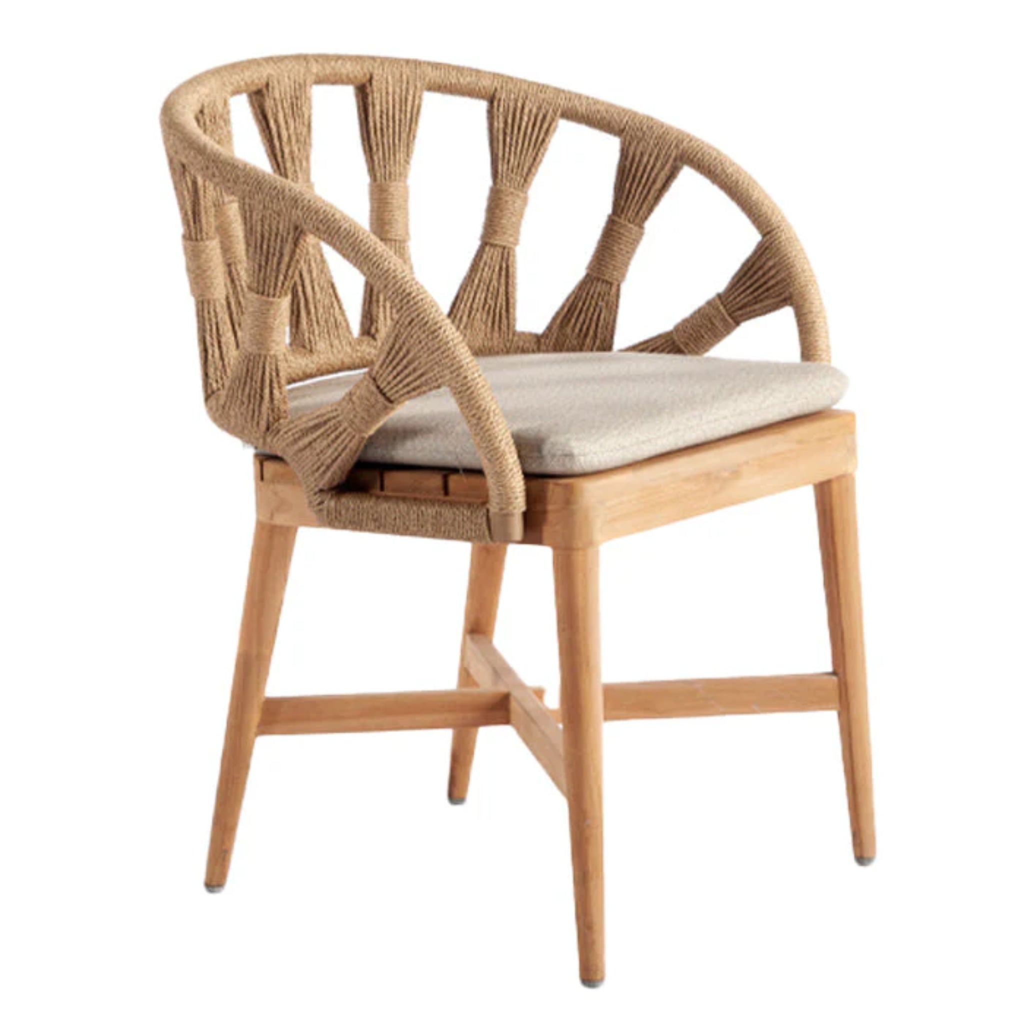 Skyline Design Krabi Dining Armchair – Rami Natural Rope | Outdoor Dining Chair