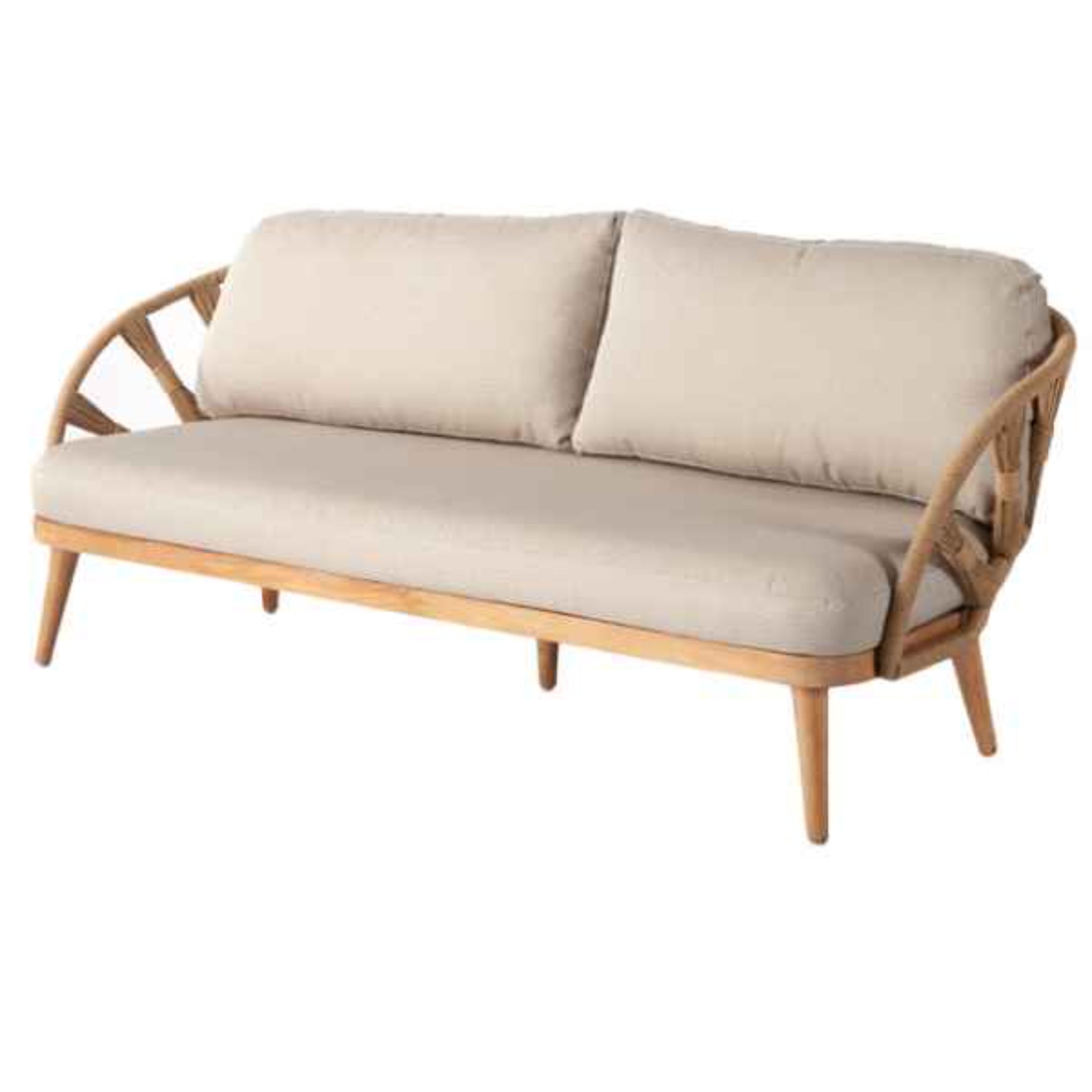 Skyline Design Krabi Sofa – Rami Natural Rope & Teak | Outdoor Sofa