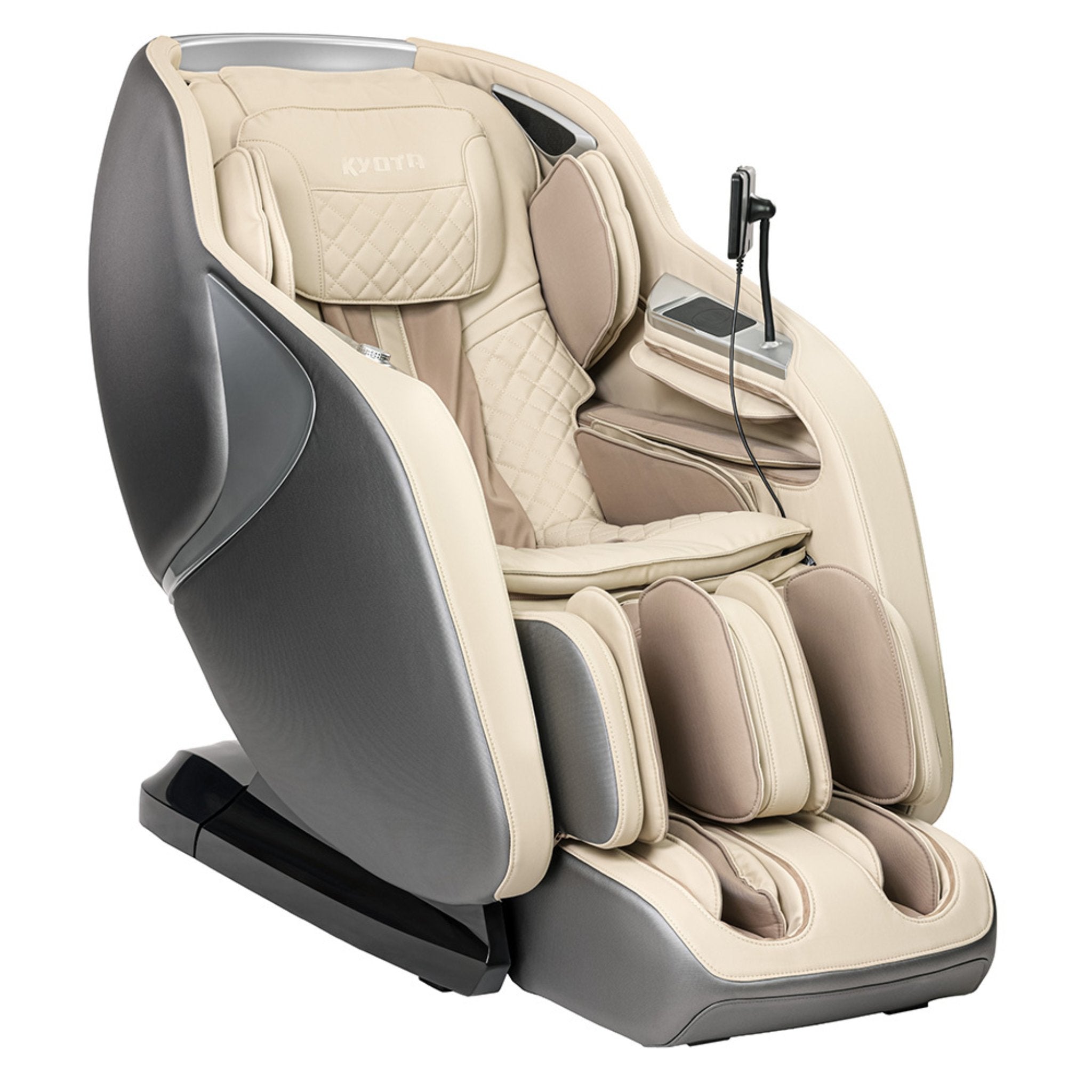 Kyota Joubu M880 massage chair with 4D zero gravity full-body massage, featuring sleek design and adjustable headrest.