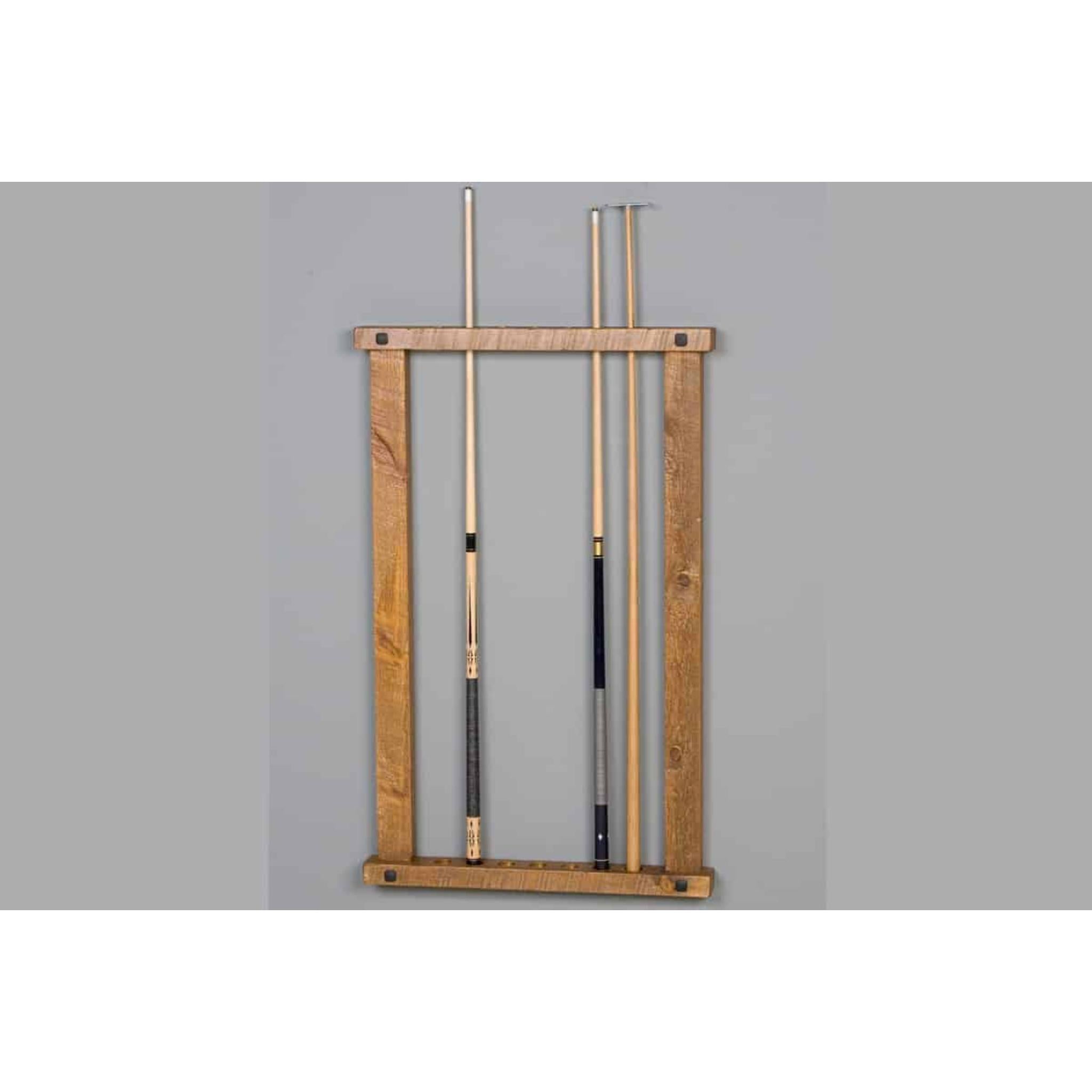 Viking Log Furniture Barnwood Cue Rack with Four Styles