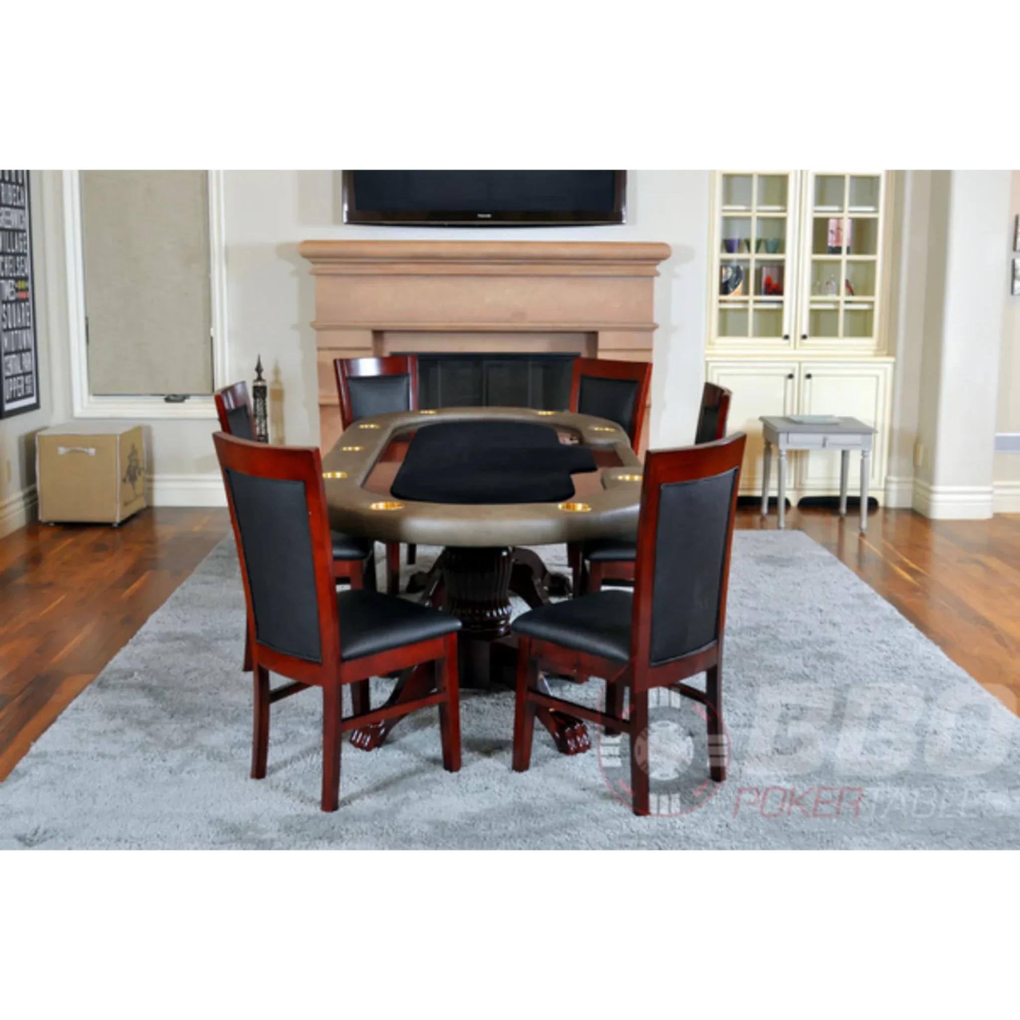 Black BBO Poker Tables dining chair with a coffee lounge style, featuring a sleek, comfortable design and modern appearance.